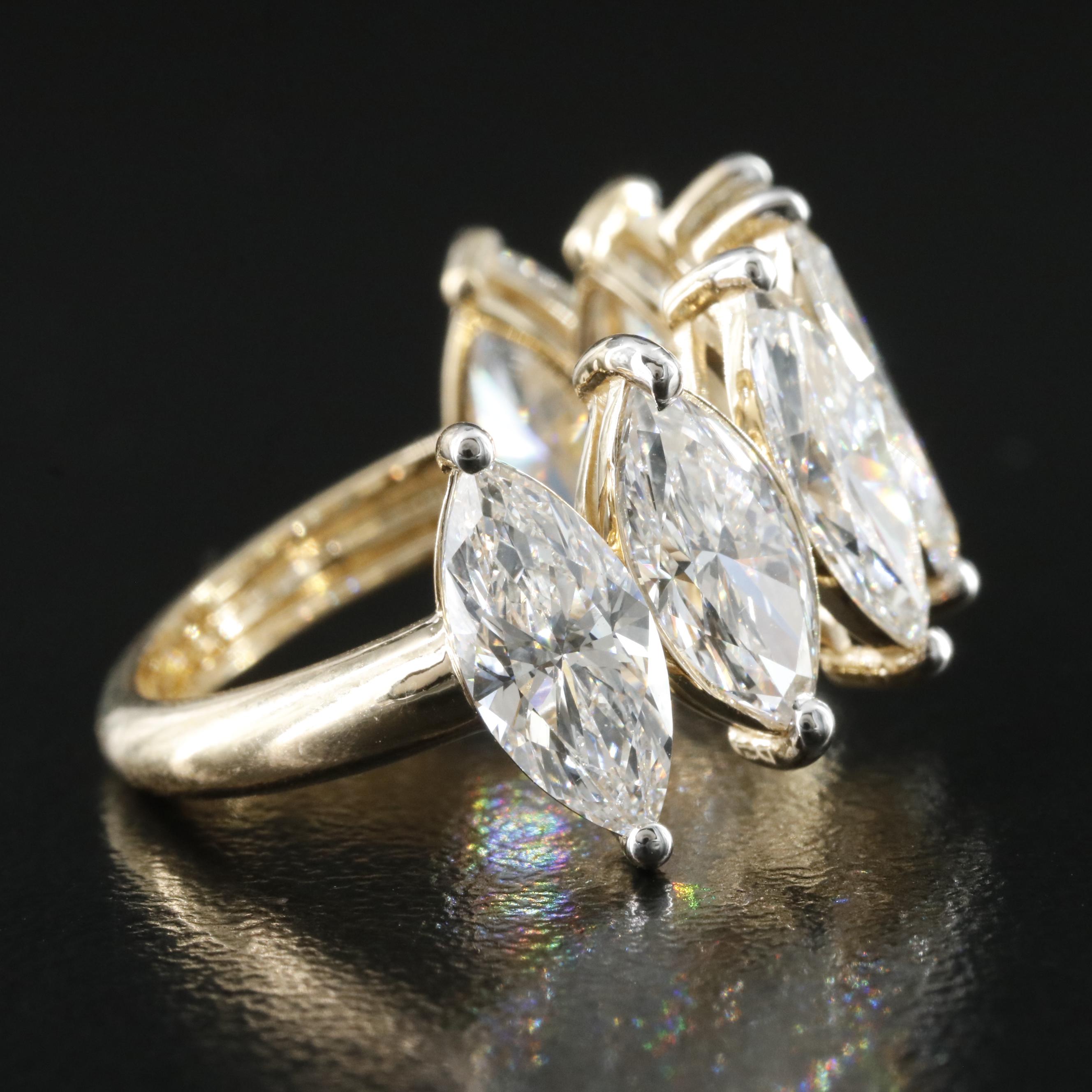 14K 6.22 CTW Lab Grown Diamond Ring