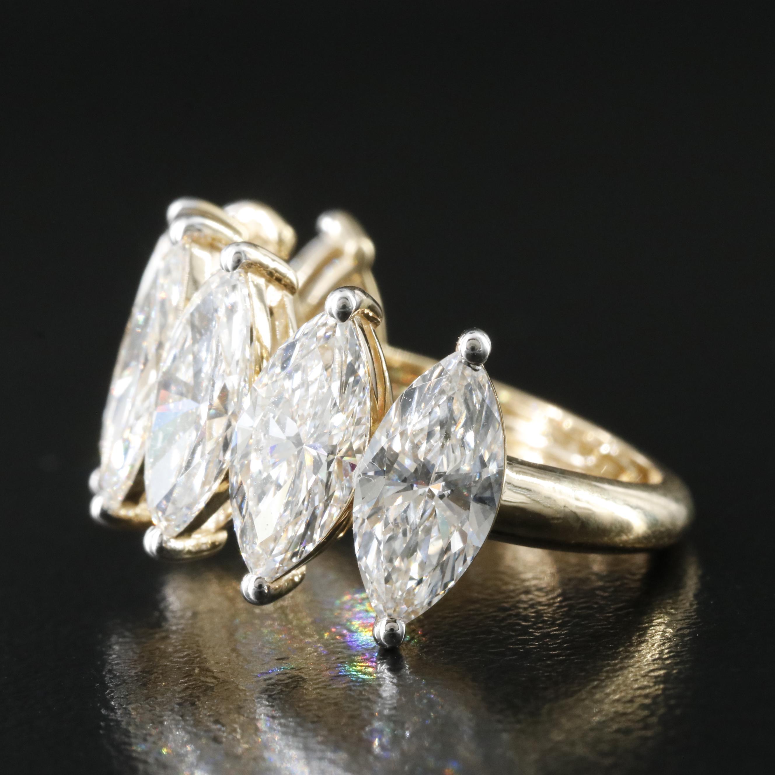 14K 6.22 CTW Lab Grown Diamond Ring