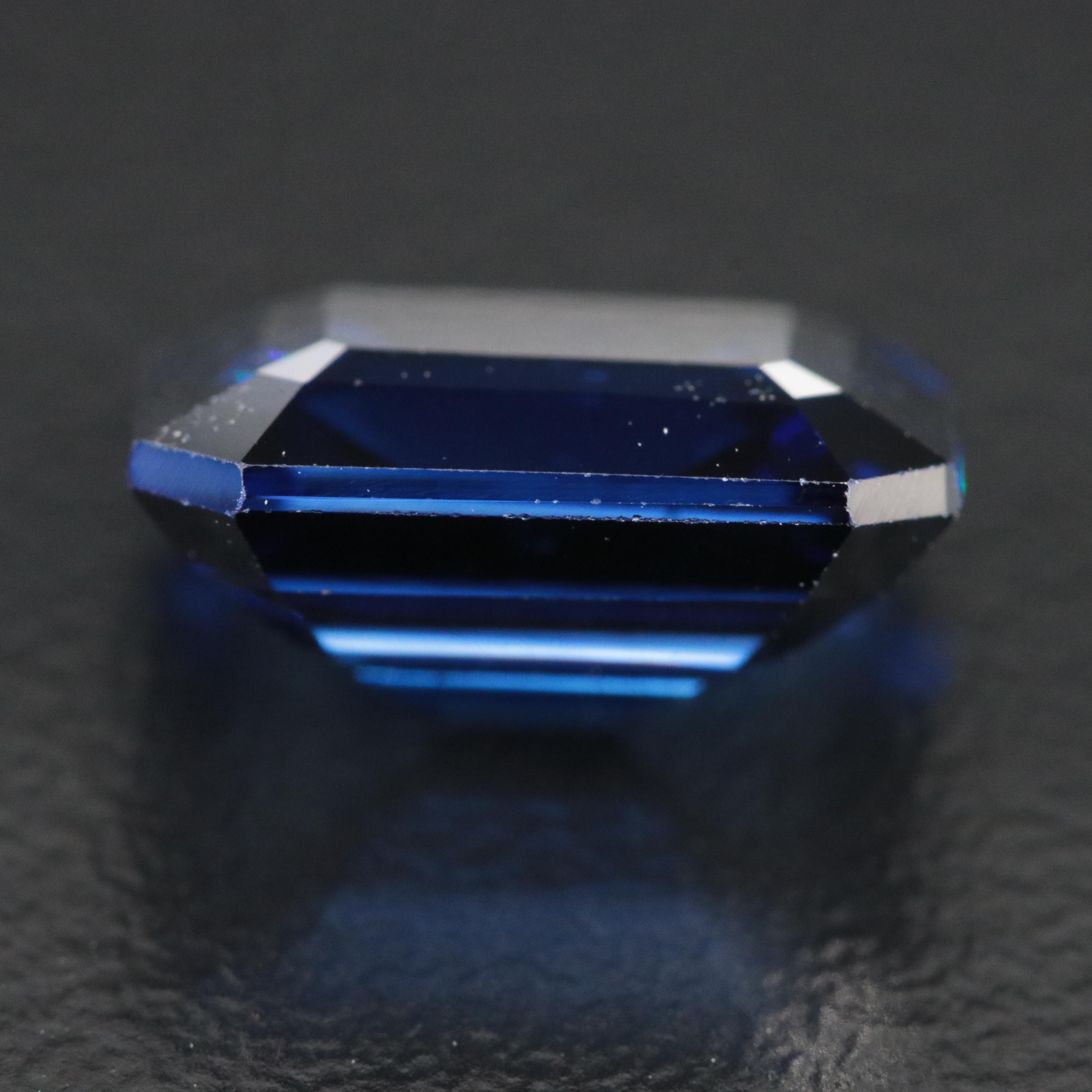 Loose 5.63 CT Lab Grown Sapphire
