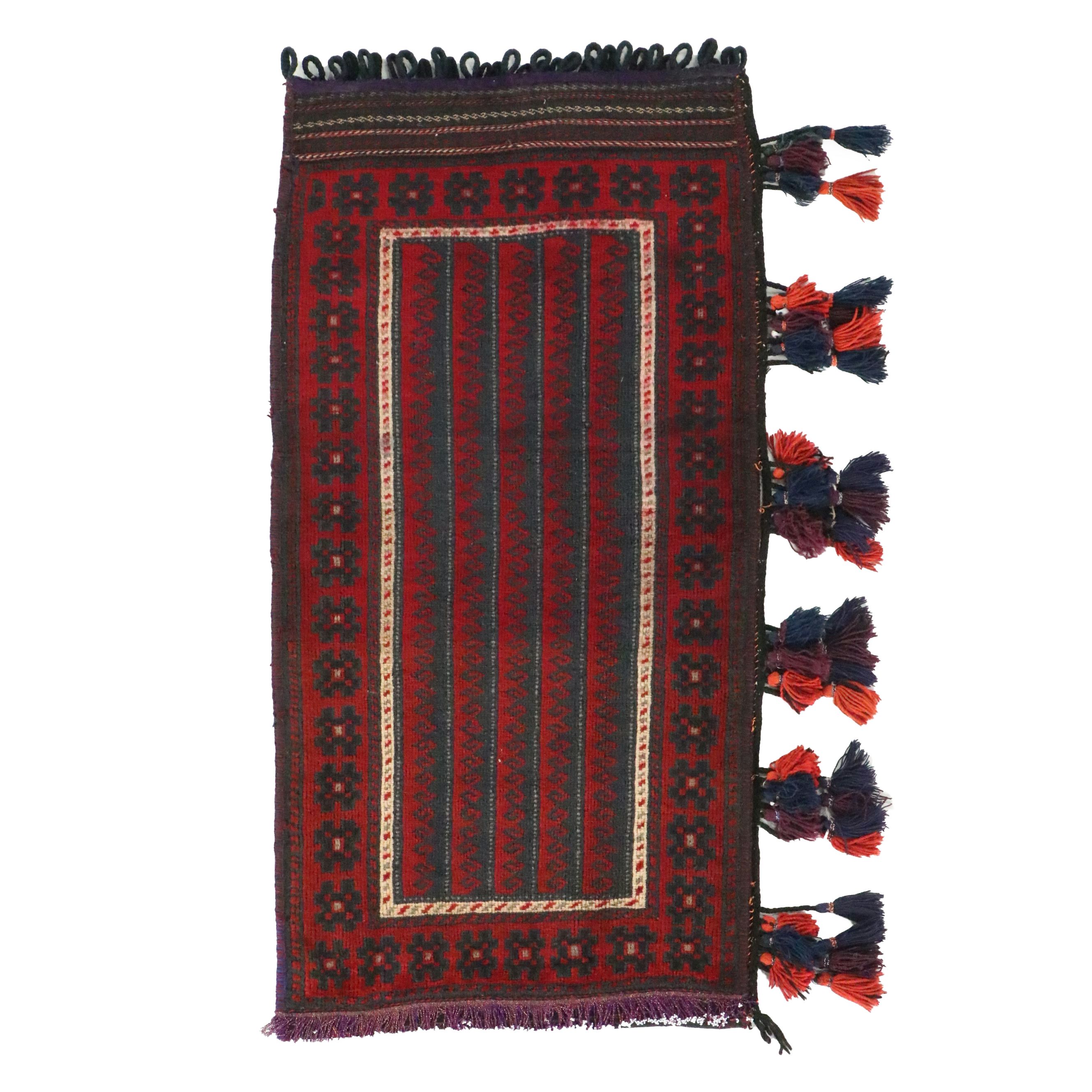 2'6 x 4' Hand-Knotted Afghan Baluch Balisht Bag Cushion Cover