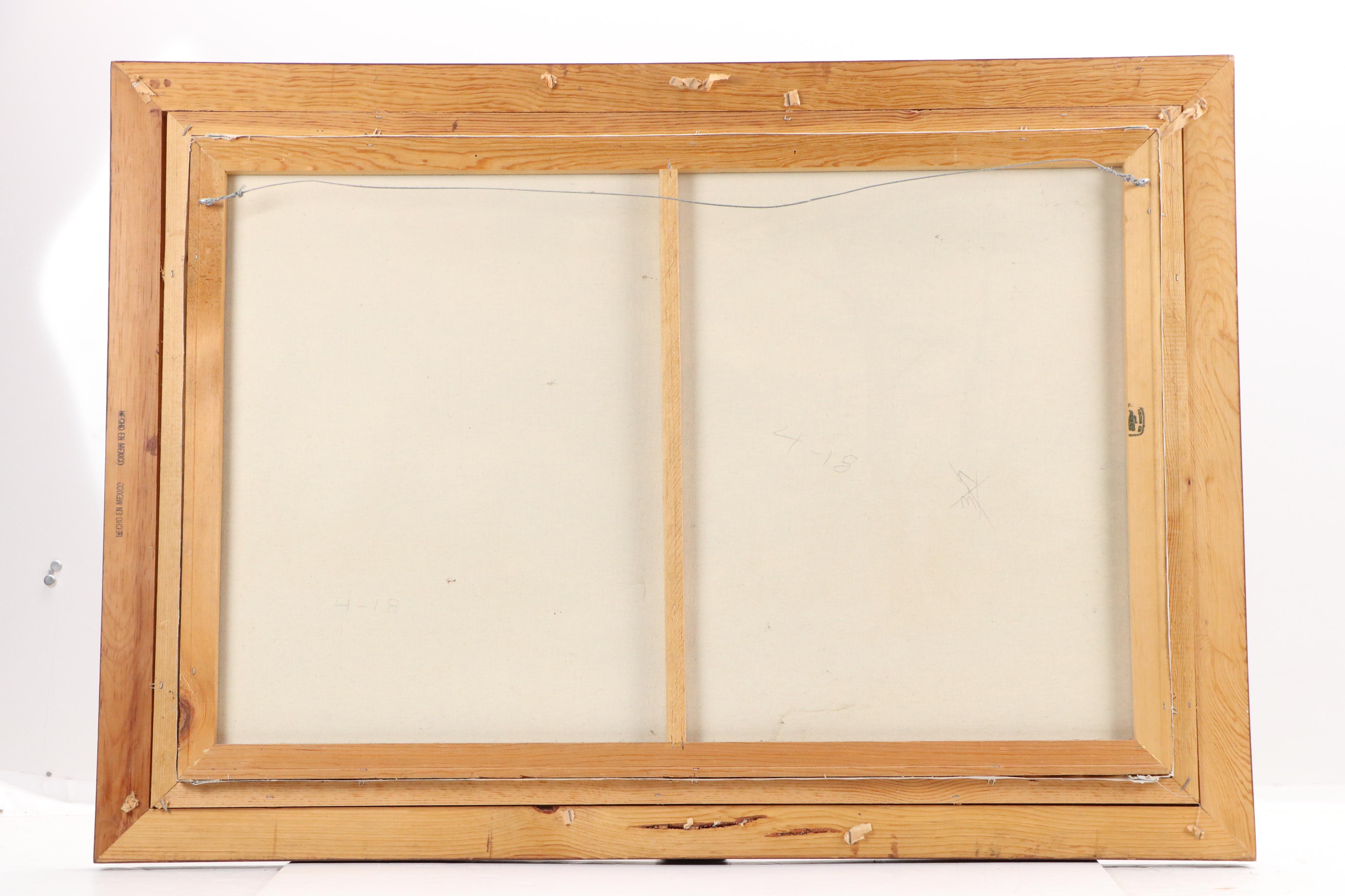 Rusima Landscape Oil Painting of Forest Stream with Distant Mountain