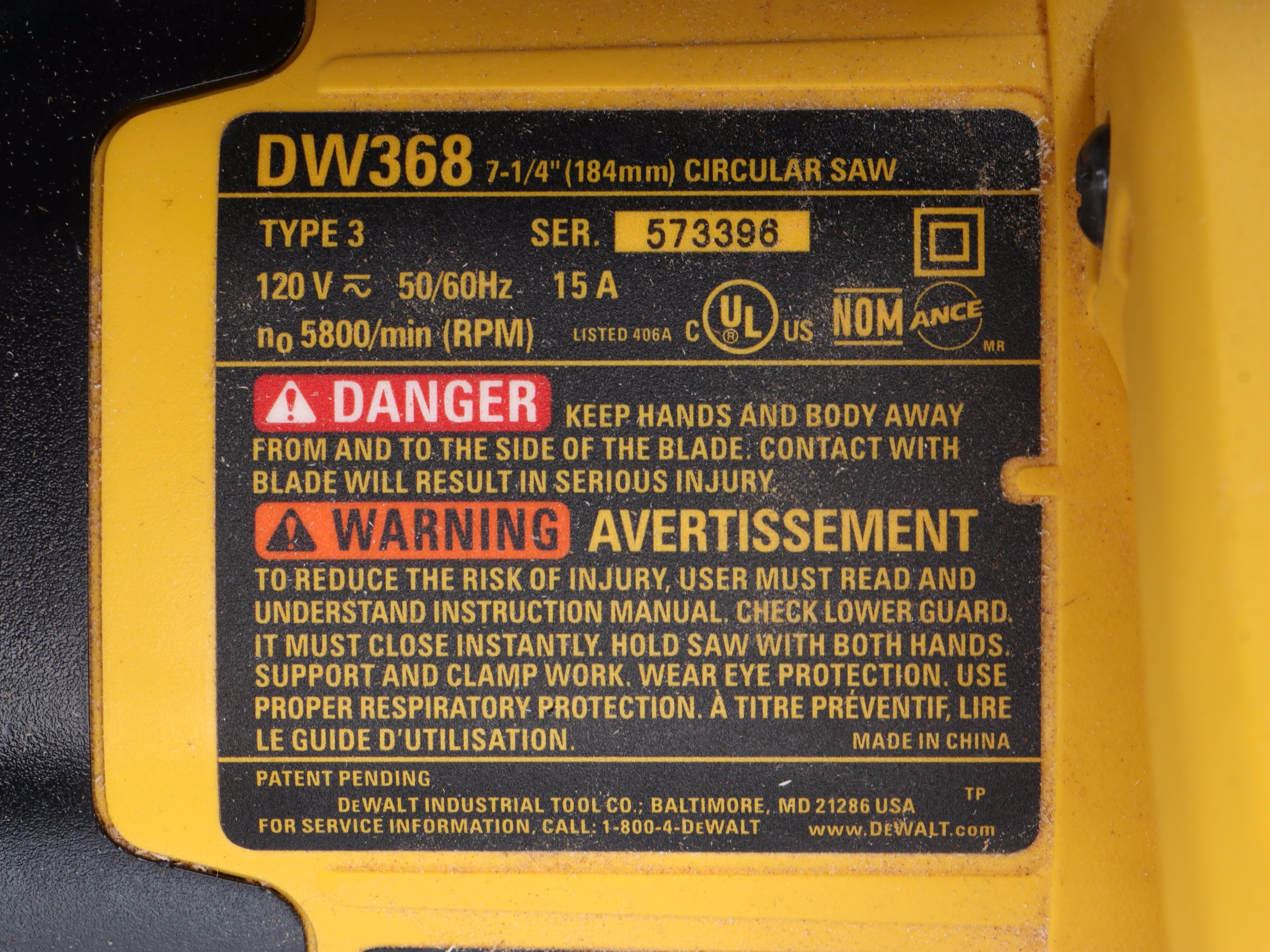 DeWalt Circular Saw and Reciprocating Saw