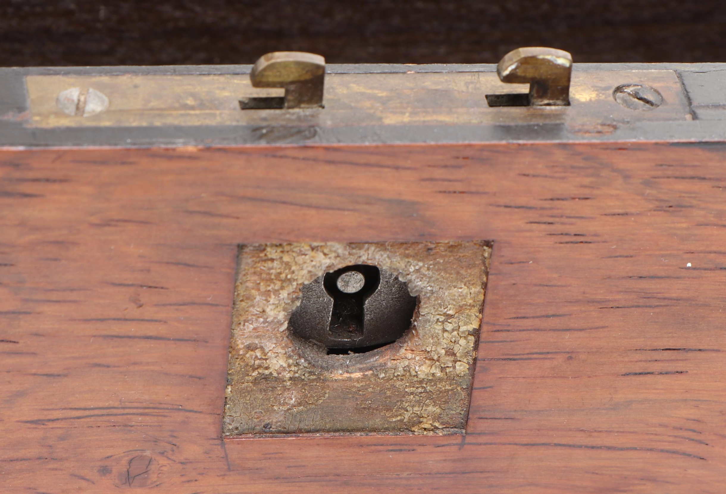 Victorian Rosewood and Brass Inlay Lap Desk, Mid to Late 19th Century