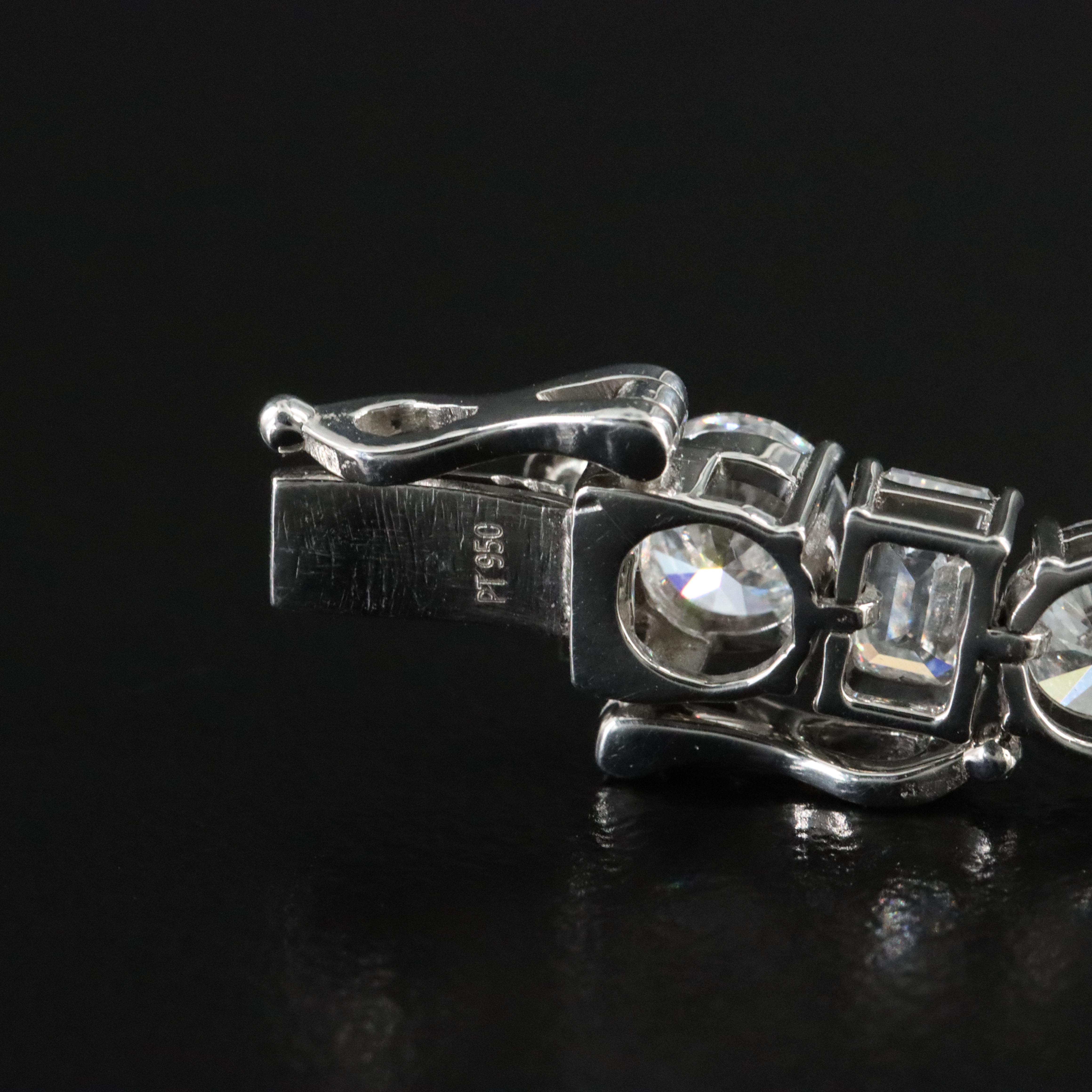 Platinum 17.56 CTW Lab Grown Diamond Line Bracelet