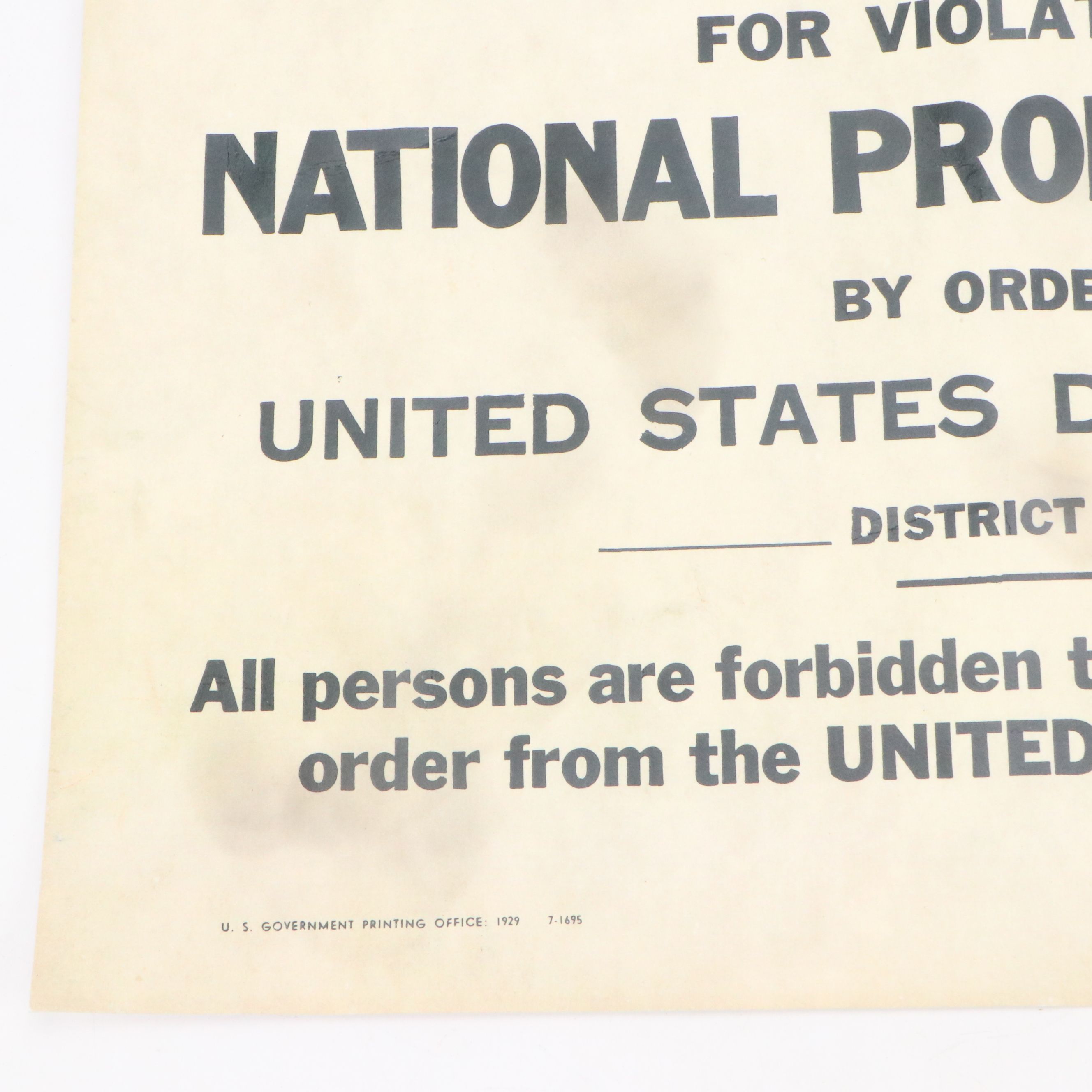 Prohibition Era Whisky Prescription Form with Reproduction Sign