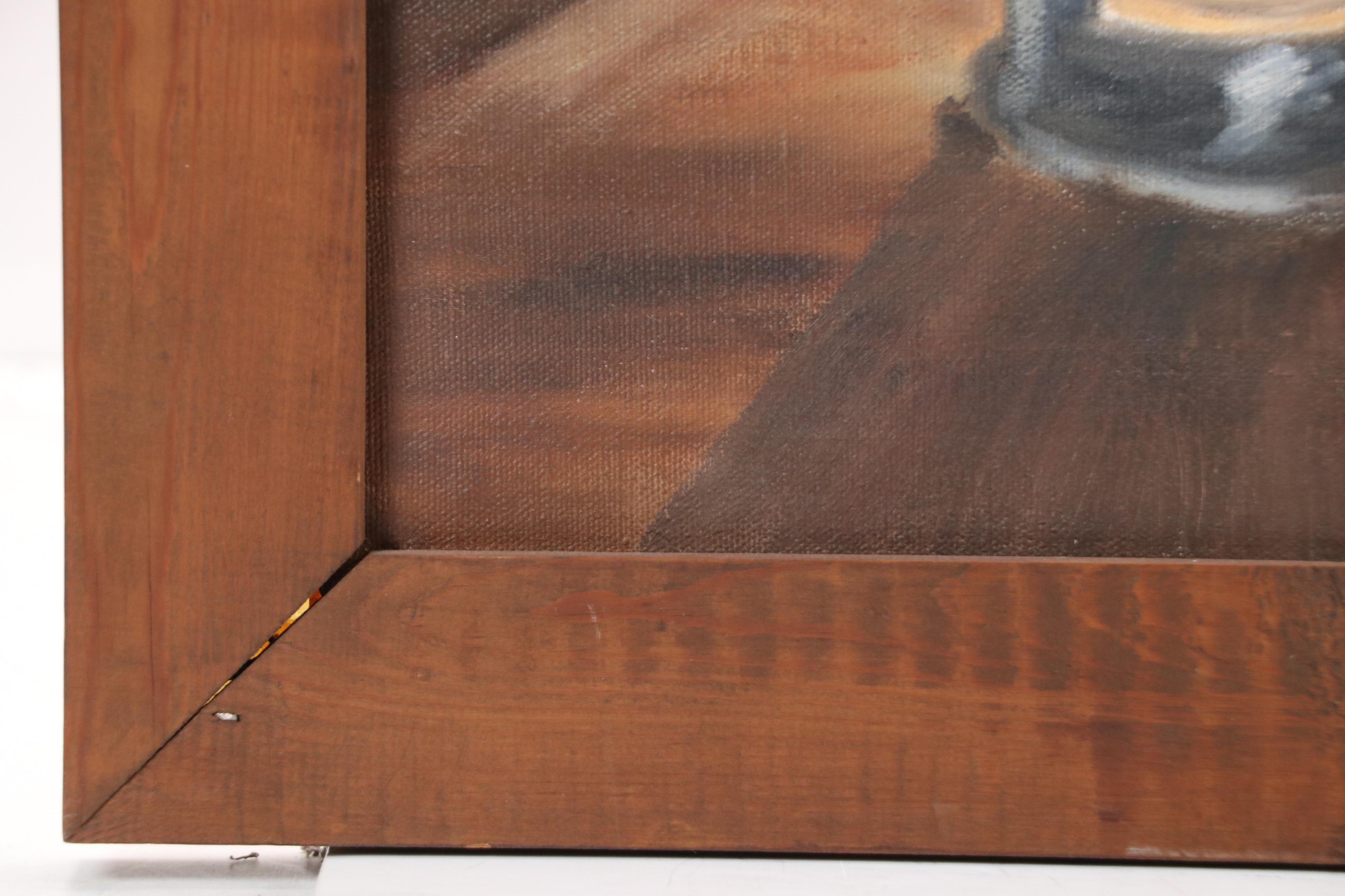 Grace Caroll Hufnagel Still Life Oil Painting of Apothecary Bottles, 1970