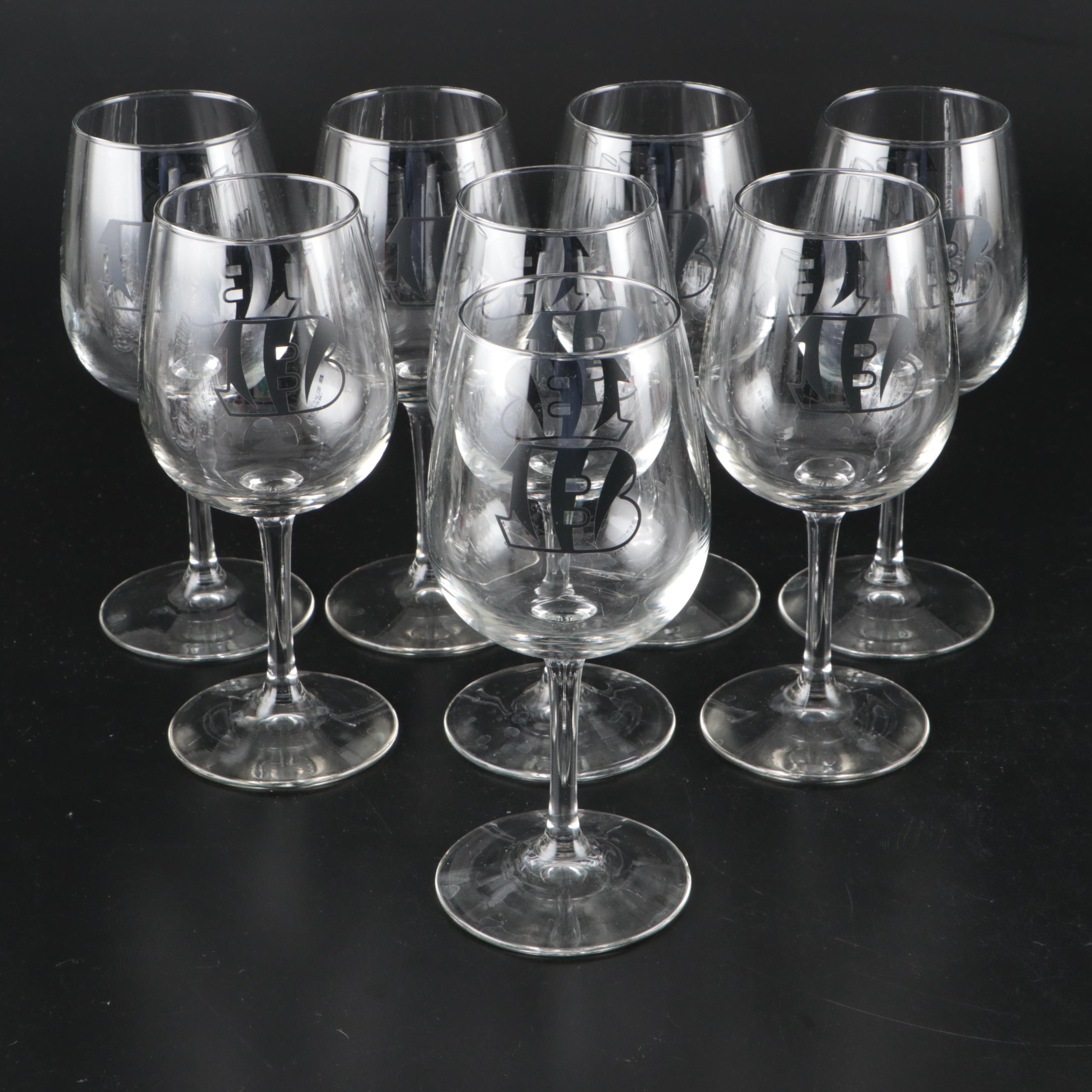 Cincinnati Bengals and Bearcats Beer and Wine Glasses with NFL Restaurant Guide