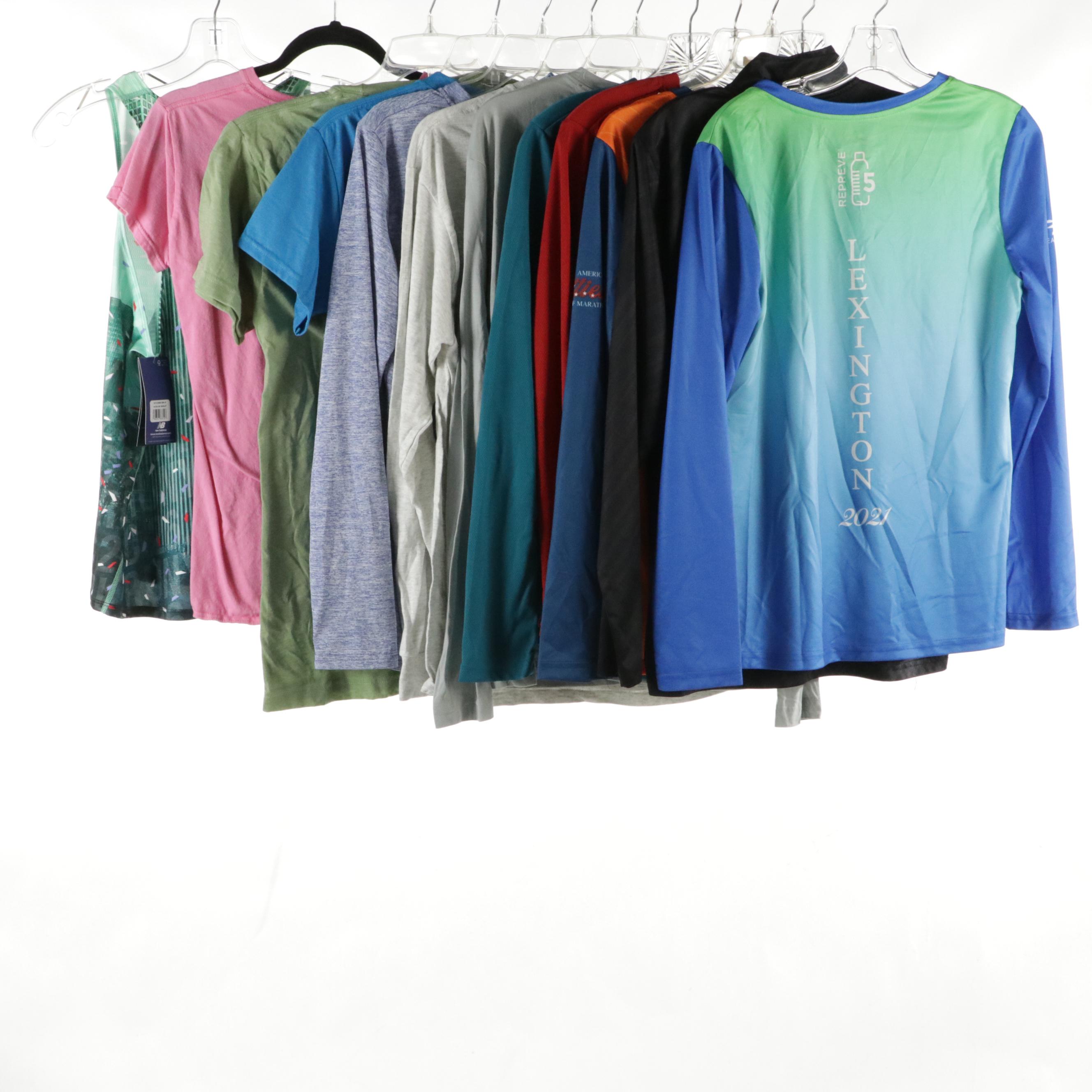 Running and Athletic Wear Performance Tops and Tees Including with Tags