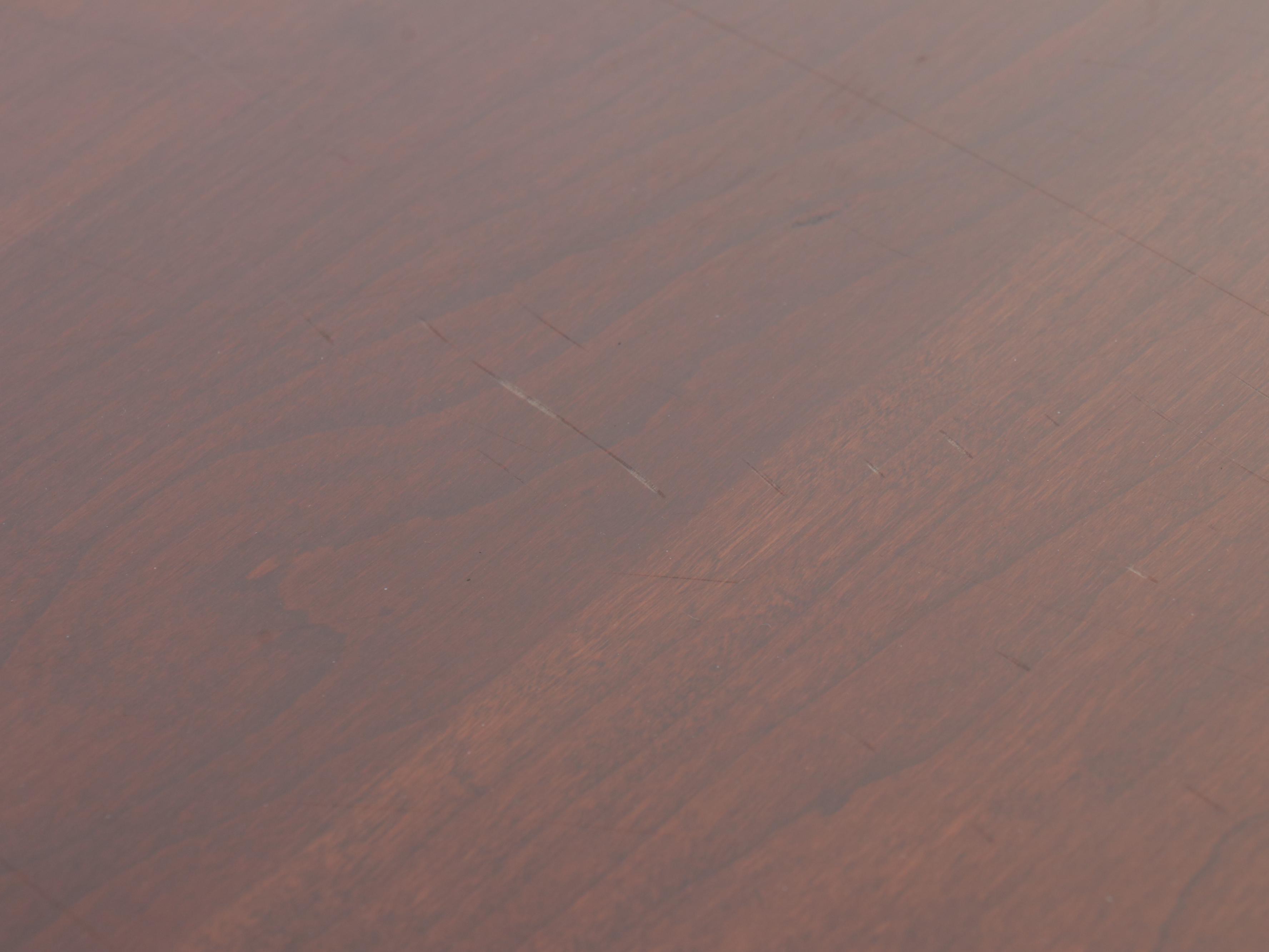 Queen Anne Style Mahogany Two-Pedestal Dining Table with Six Chairs