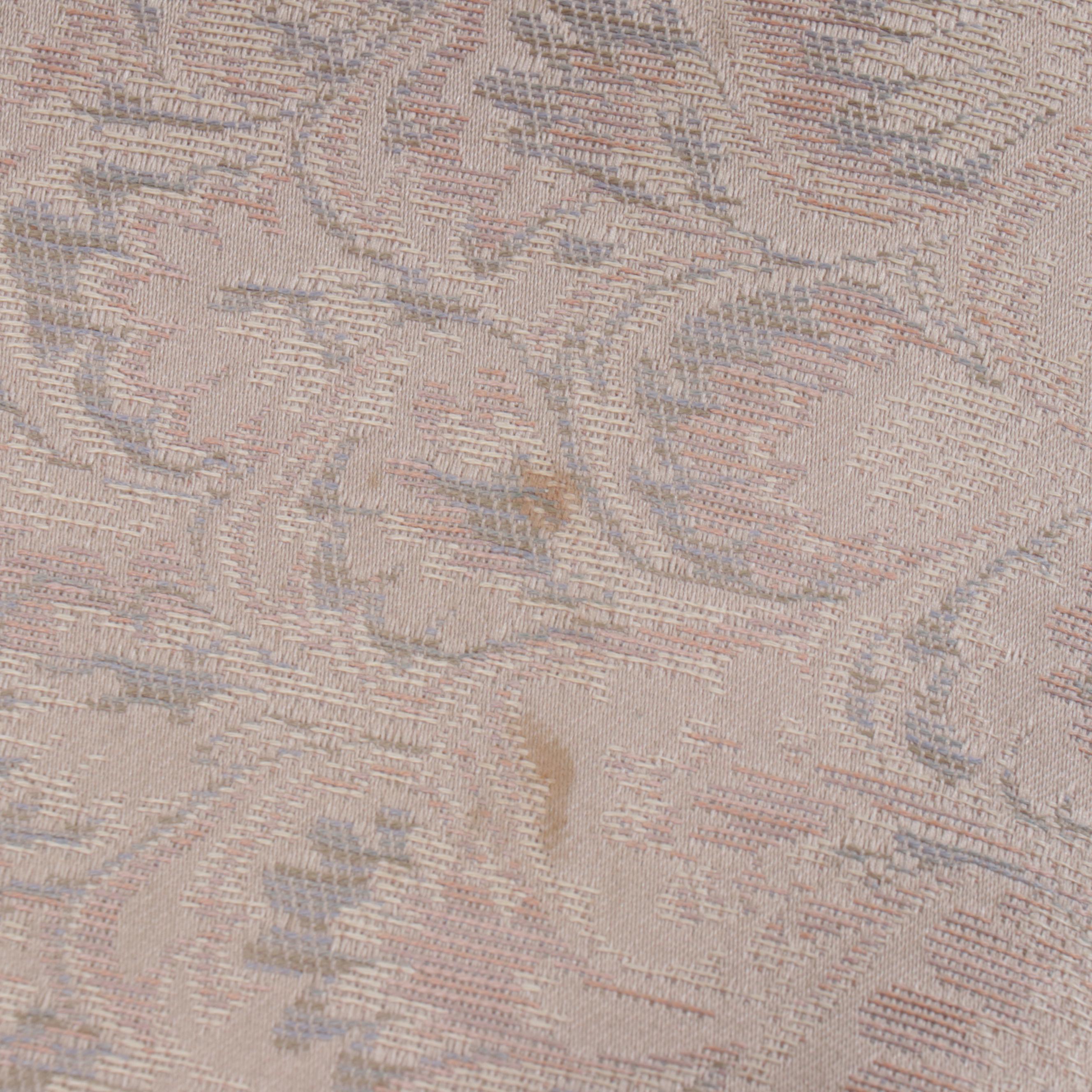 Queen Anne Style Mahogany Two-Pedestal Dining Table with Six Chairs