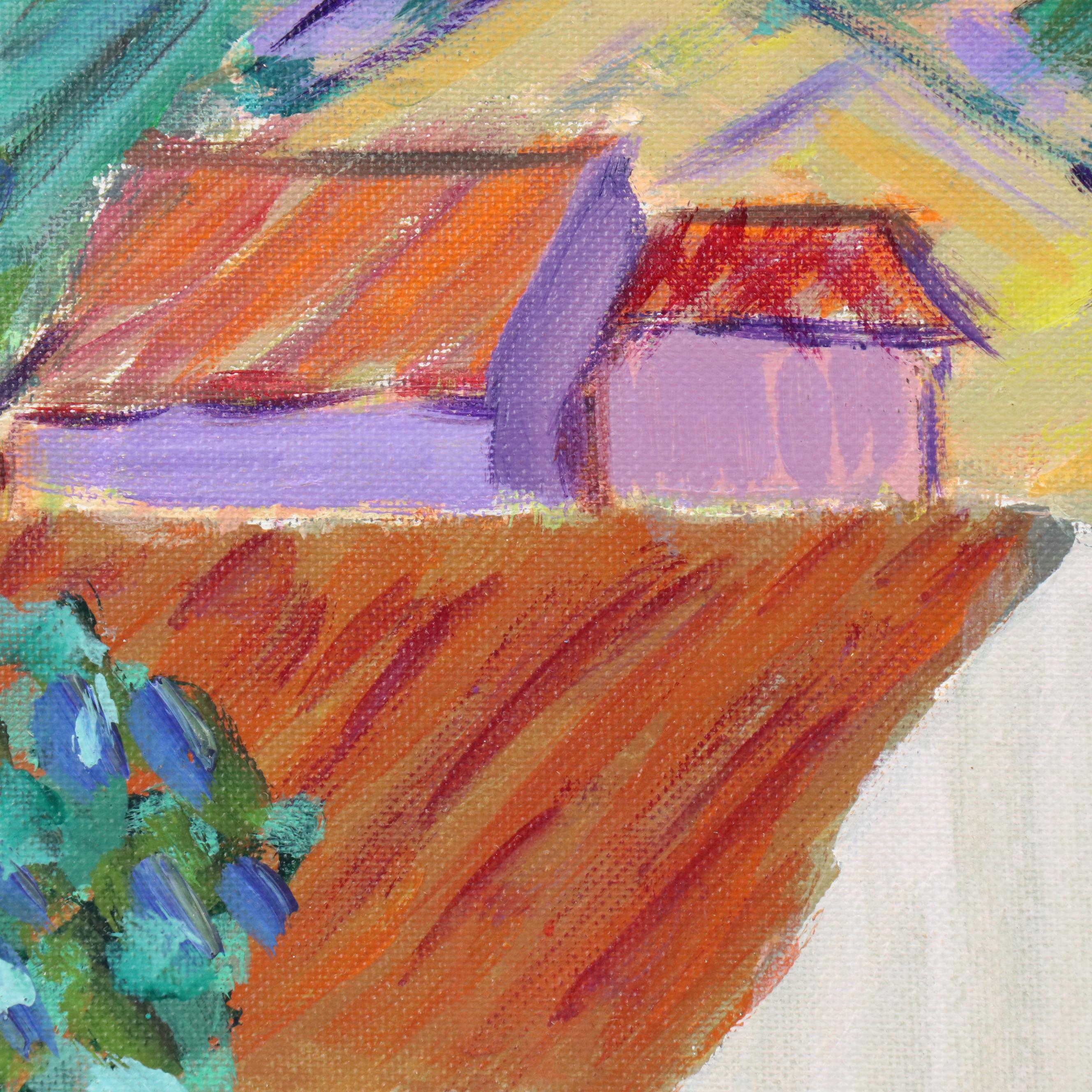 Janice Guttman Acrylic on Canvas Board "Cordoba, Spain," 1990