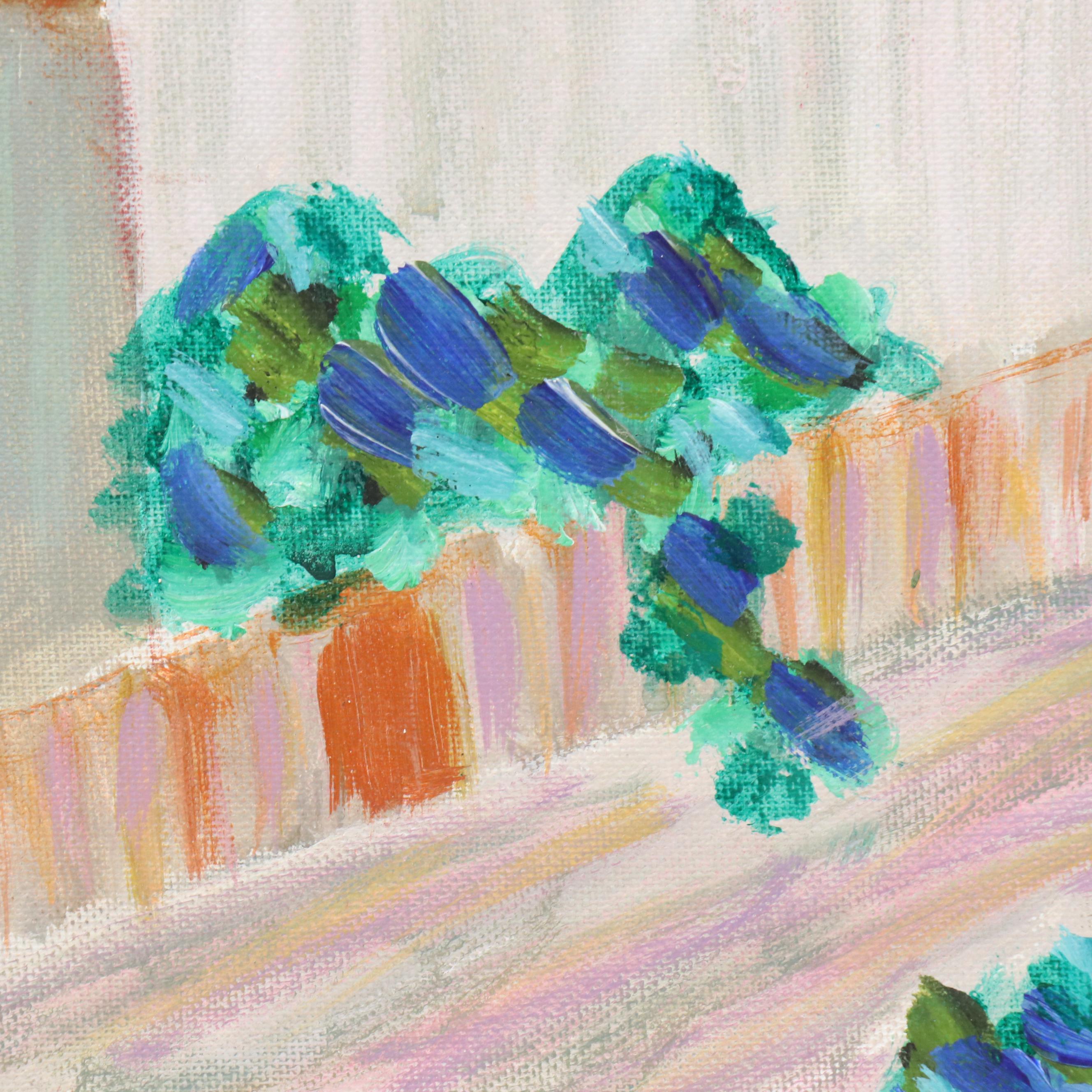 Janice Guttman Acrylic on Canvas Board "Cordoba, Spain," 1990