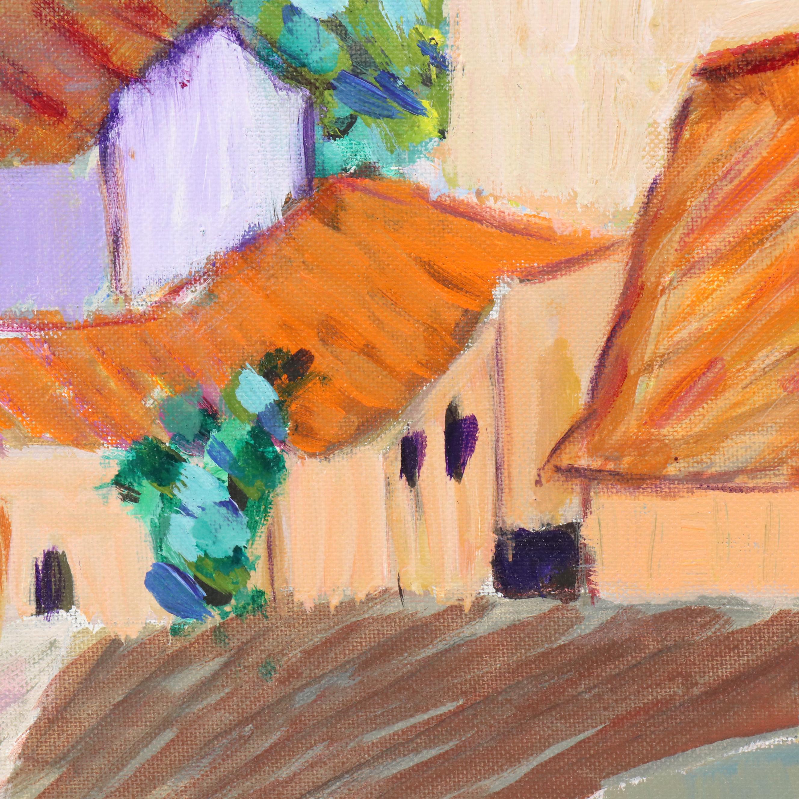 Janice Guttman Acrylic on Canvas Board "Cordoba, Spain," 1990