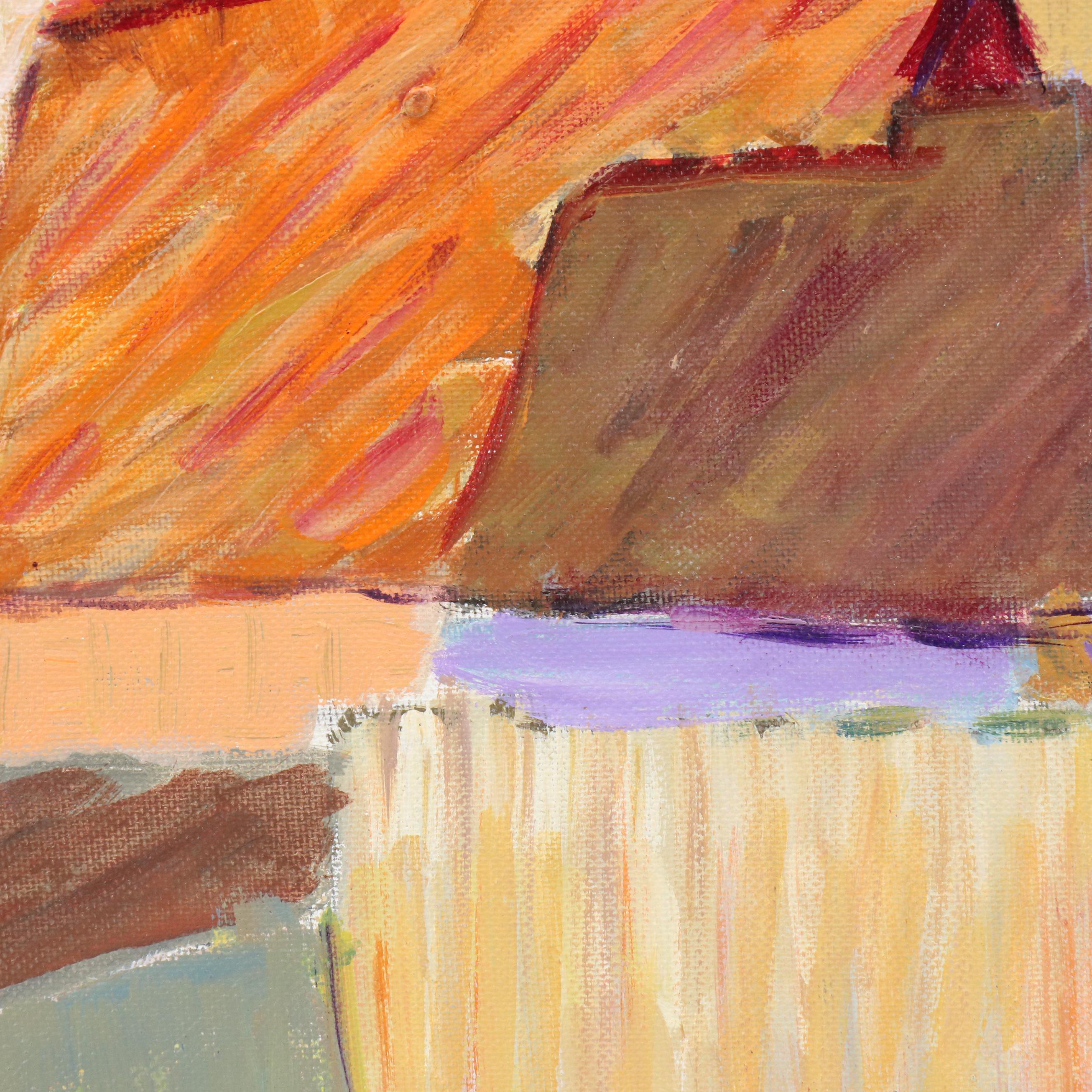 Janice Guttman Acrylic on Canvas Board "Cordoba, Spain," 1990