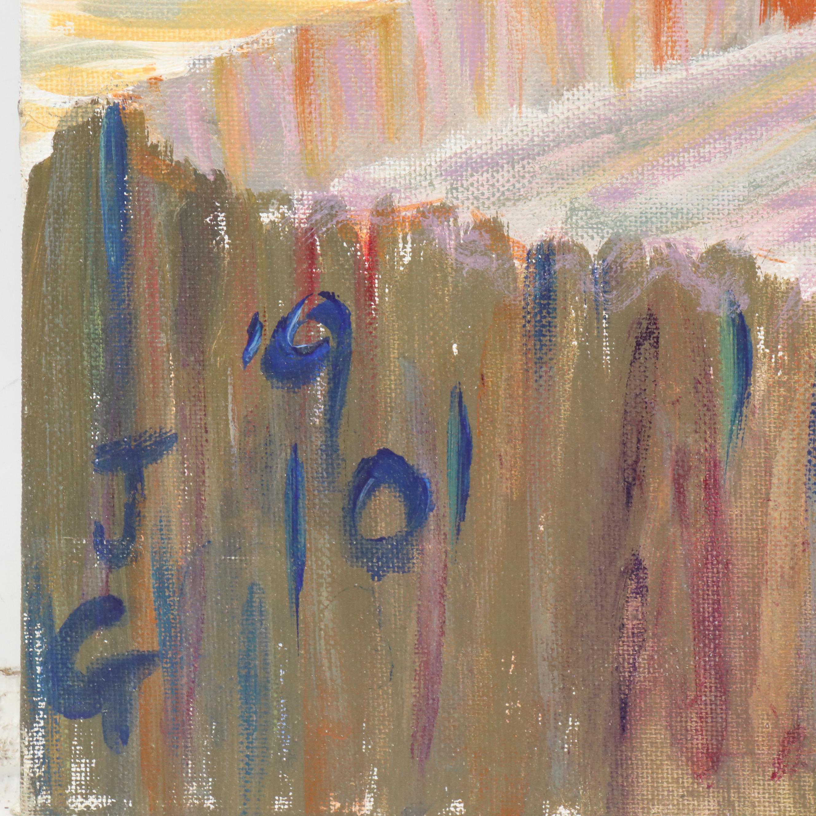 Janice Guttman Acrylic on Canvas Board "Cordoba, Spain," 1990