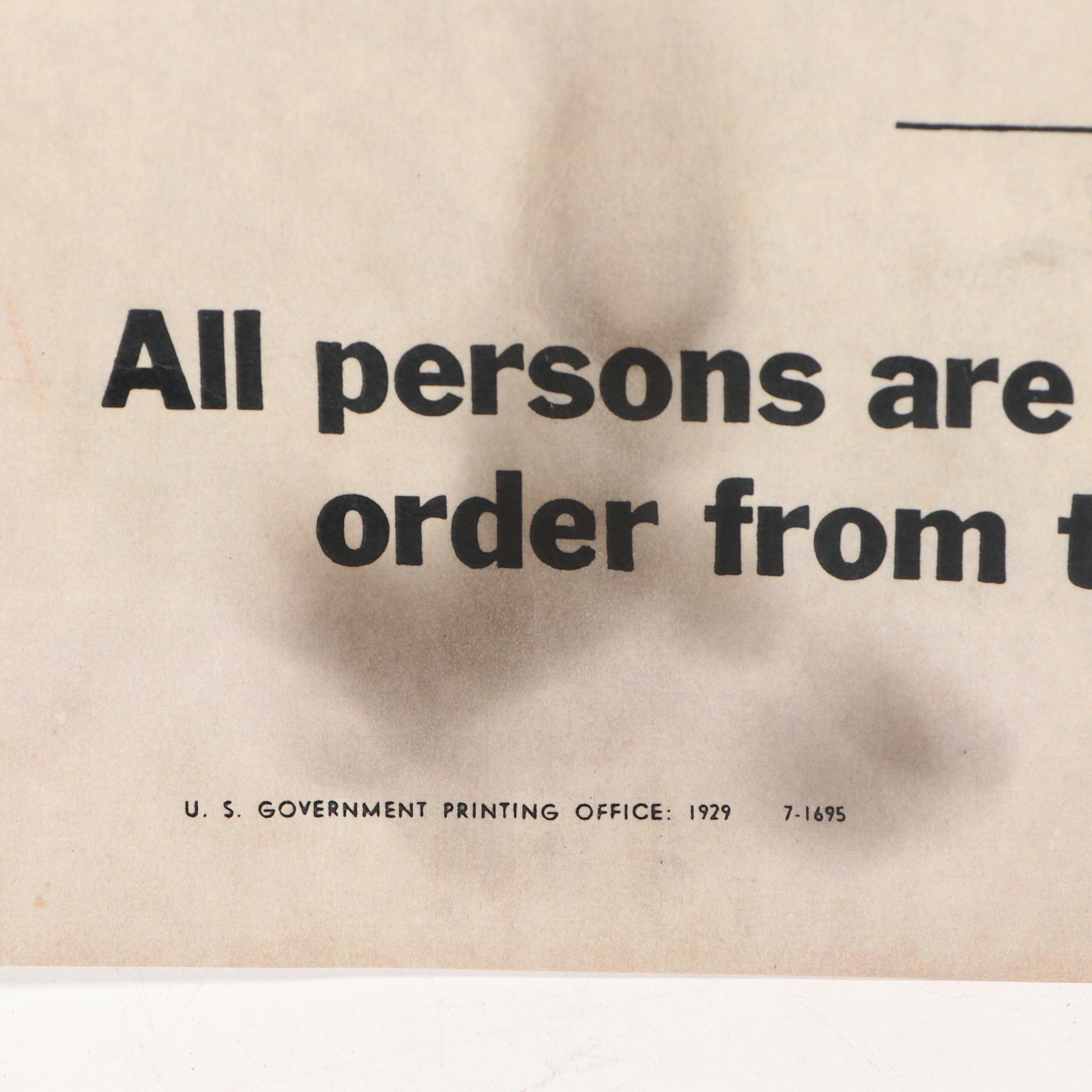Prohibition Era Whisky Prescription Form with Reproduction Sign