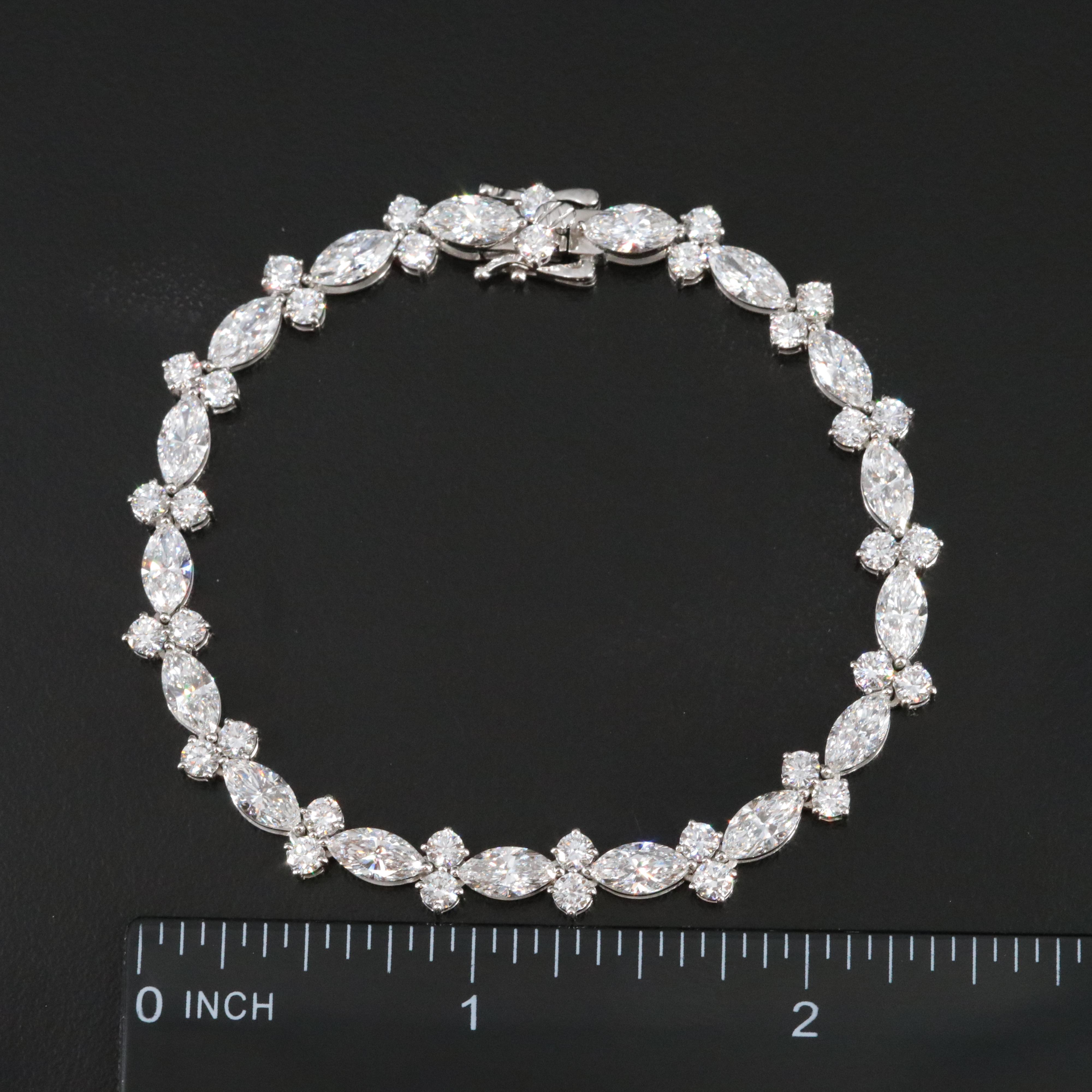 Platinum 10.35 CTW Lab Grown Diamond Bracelet
