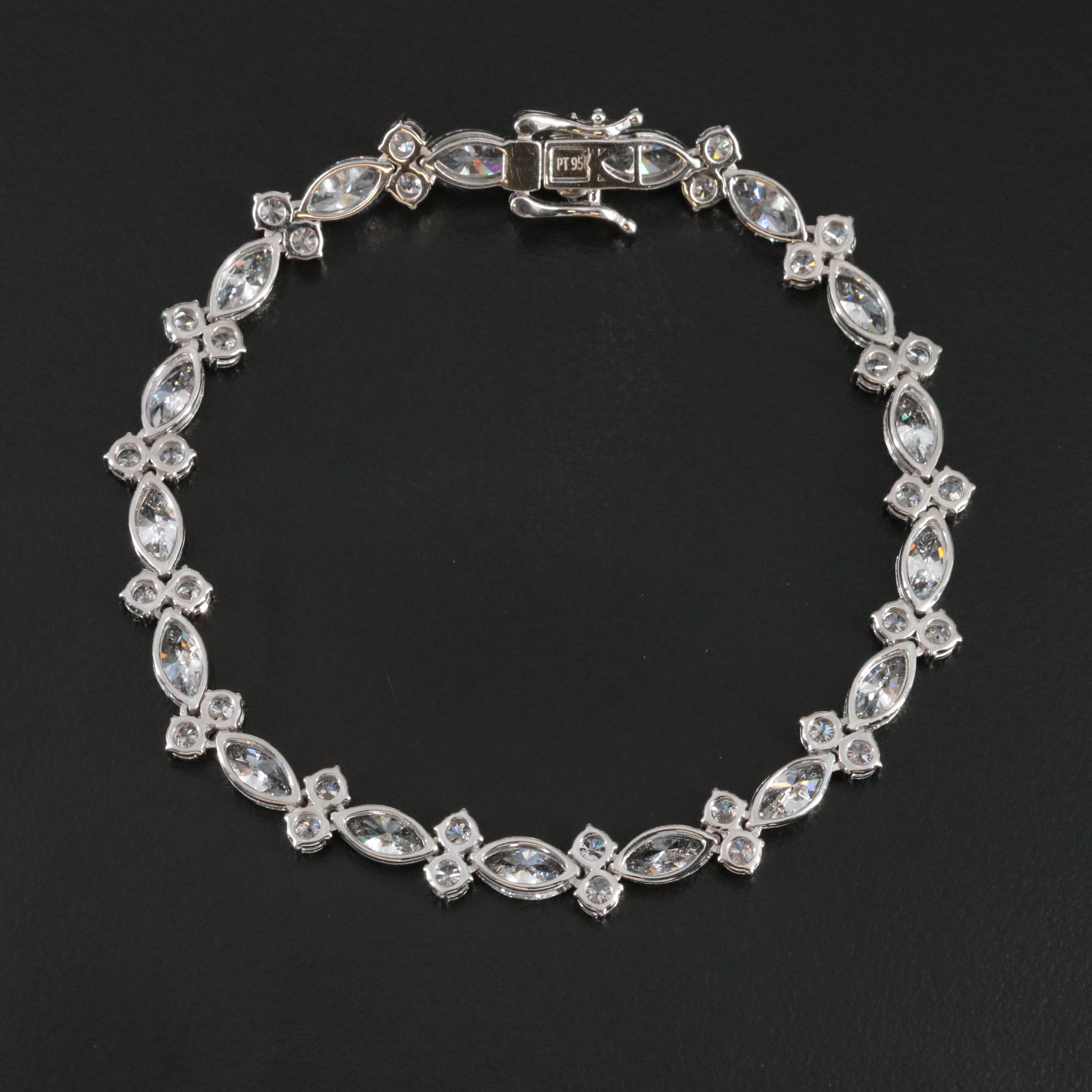 Platinum 10.35 CTW Lab Grown Diamond Bracelet
