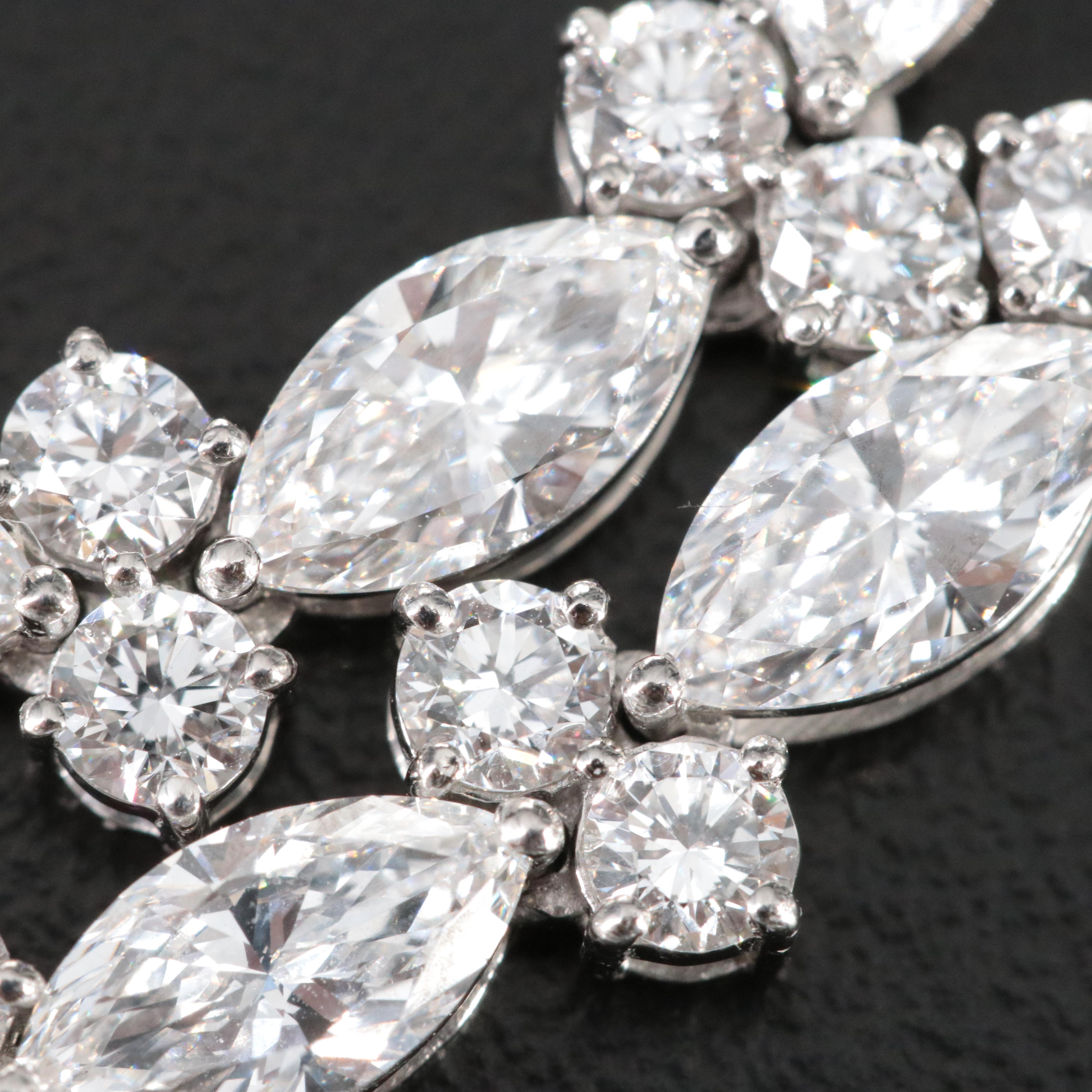 Platinum 10.35 CTW Lab Grown Diamond Bracelet