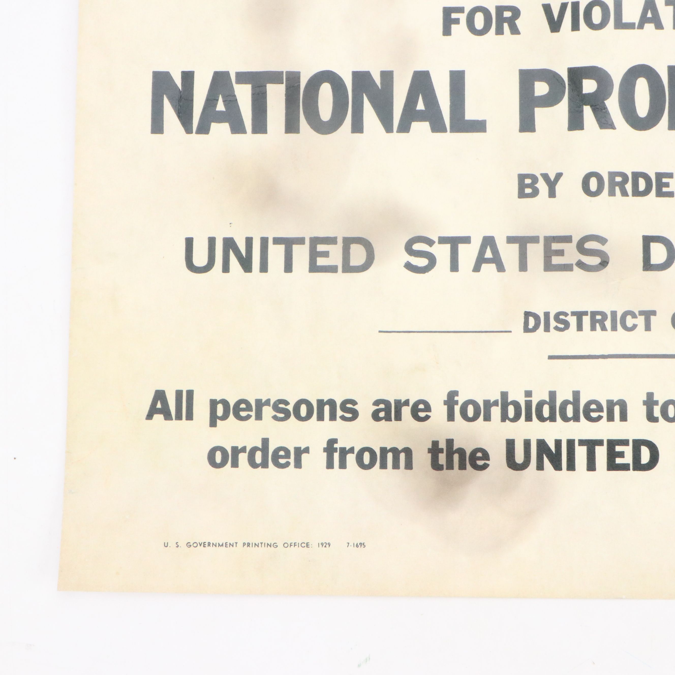 Prohibition Era Whisky Prescription Form with Reproduction Sign