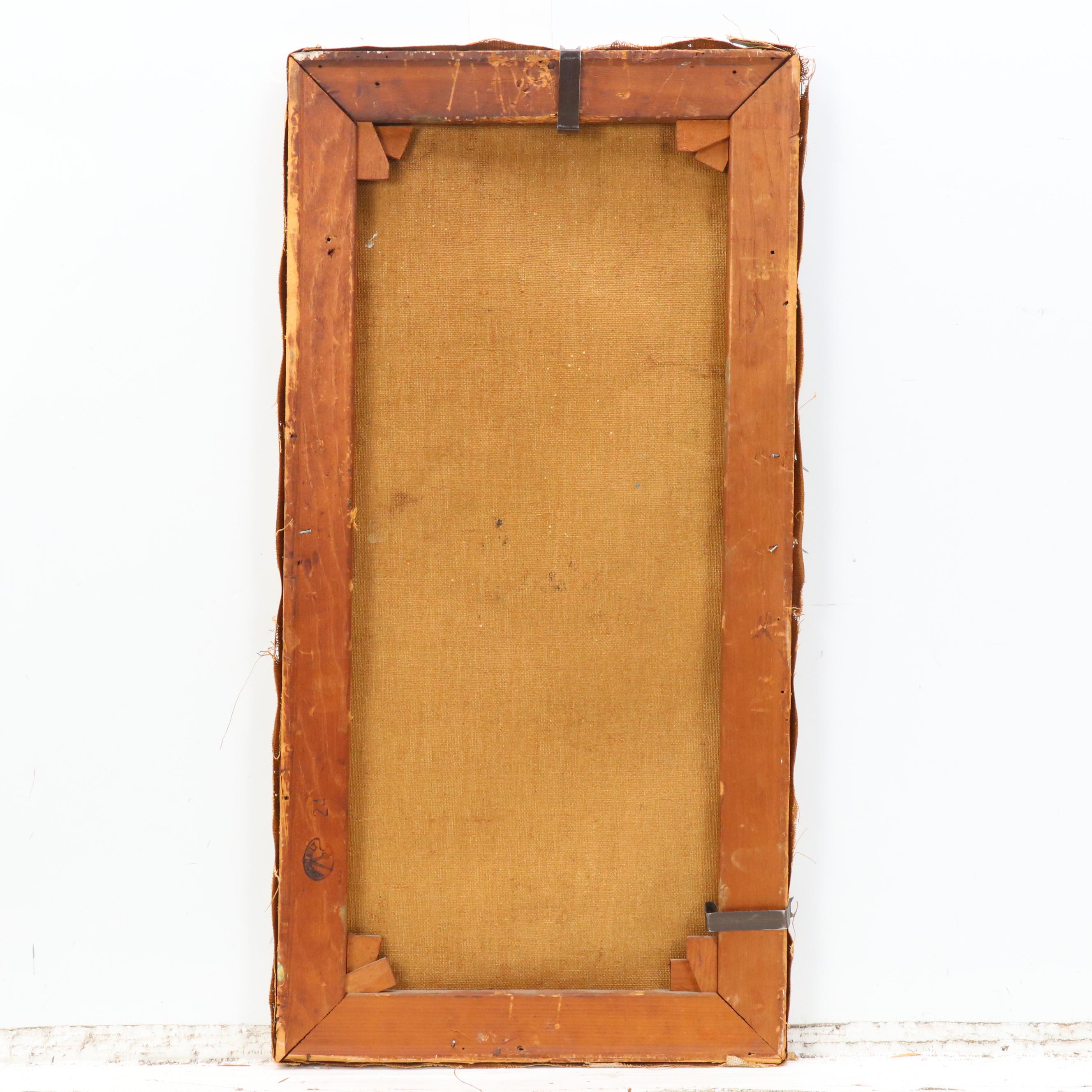 Bela DeTirefort Impasto Oil Painting of Carriage and Tree, 20th C.