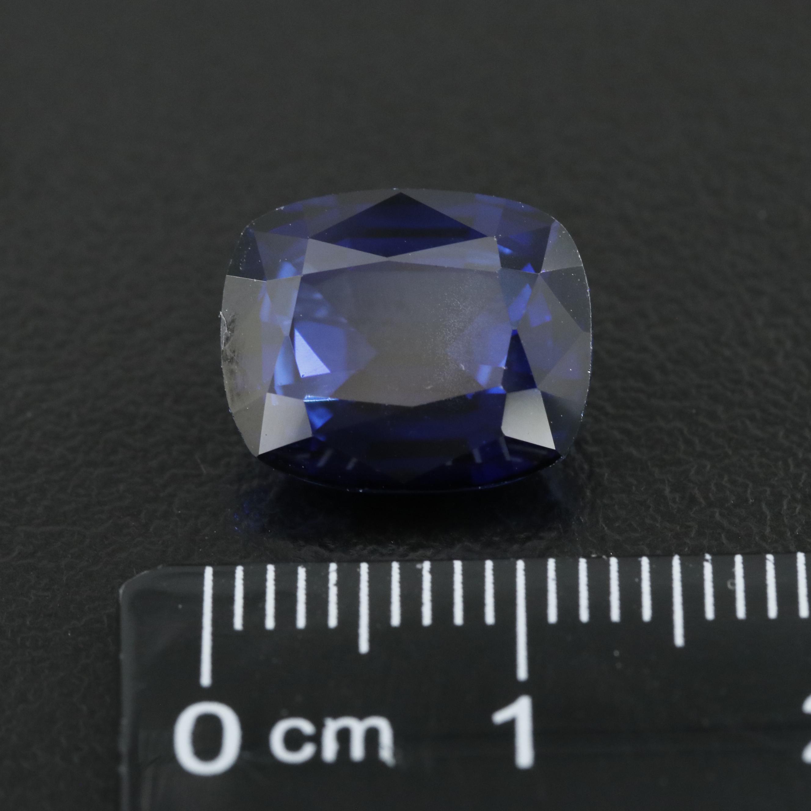 Loose 7.48 CT Lab Grown Sapphire
