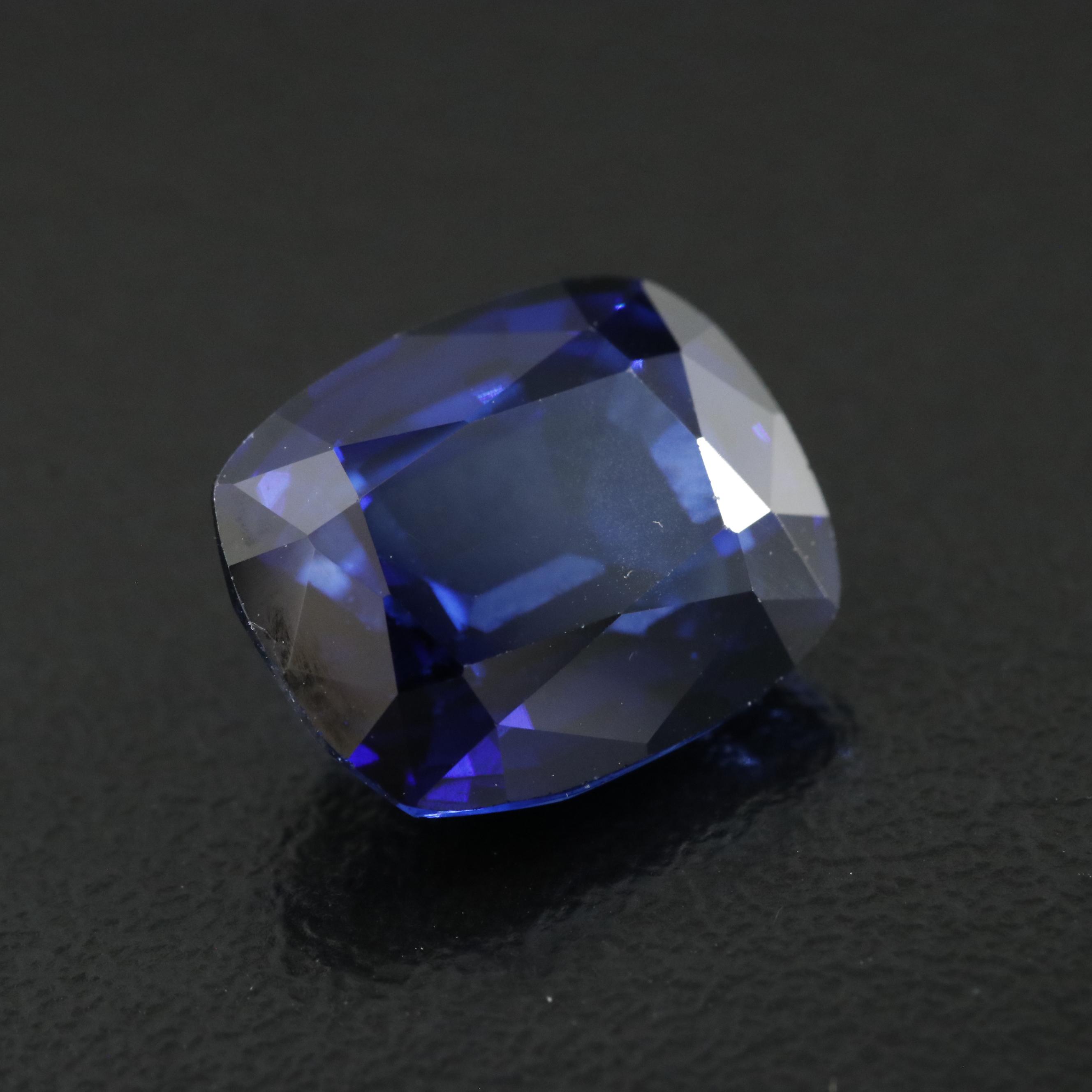 Loose 7.48 CT Lab Grown Sapphire