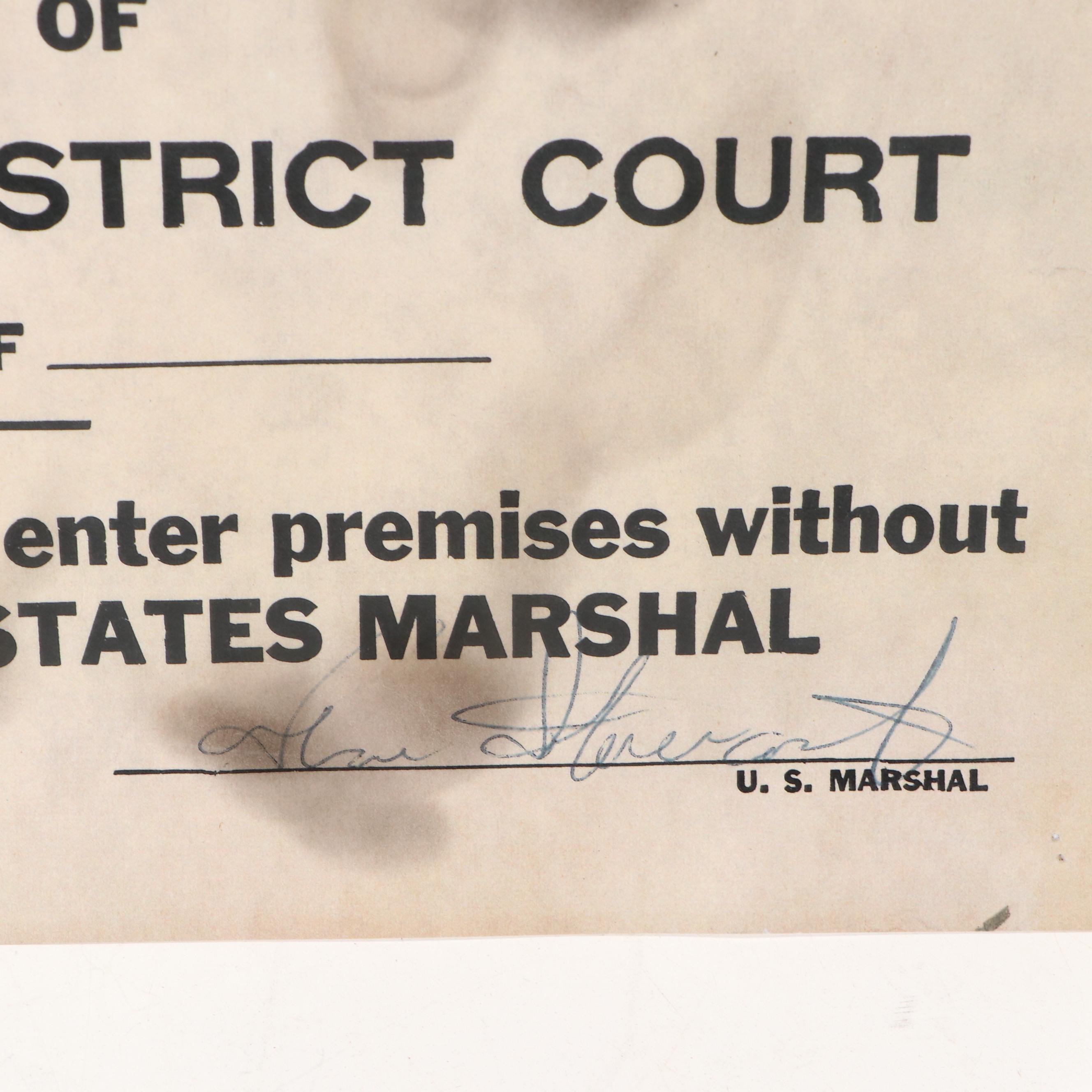 Prohibition Era Whisky Prescription Form with Reproduction Sign