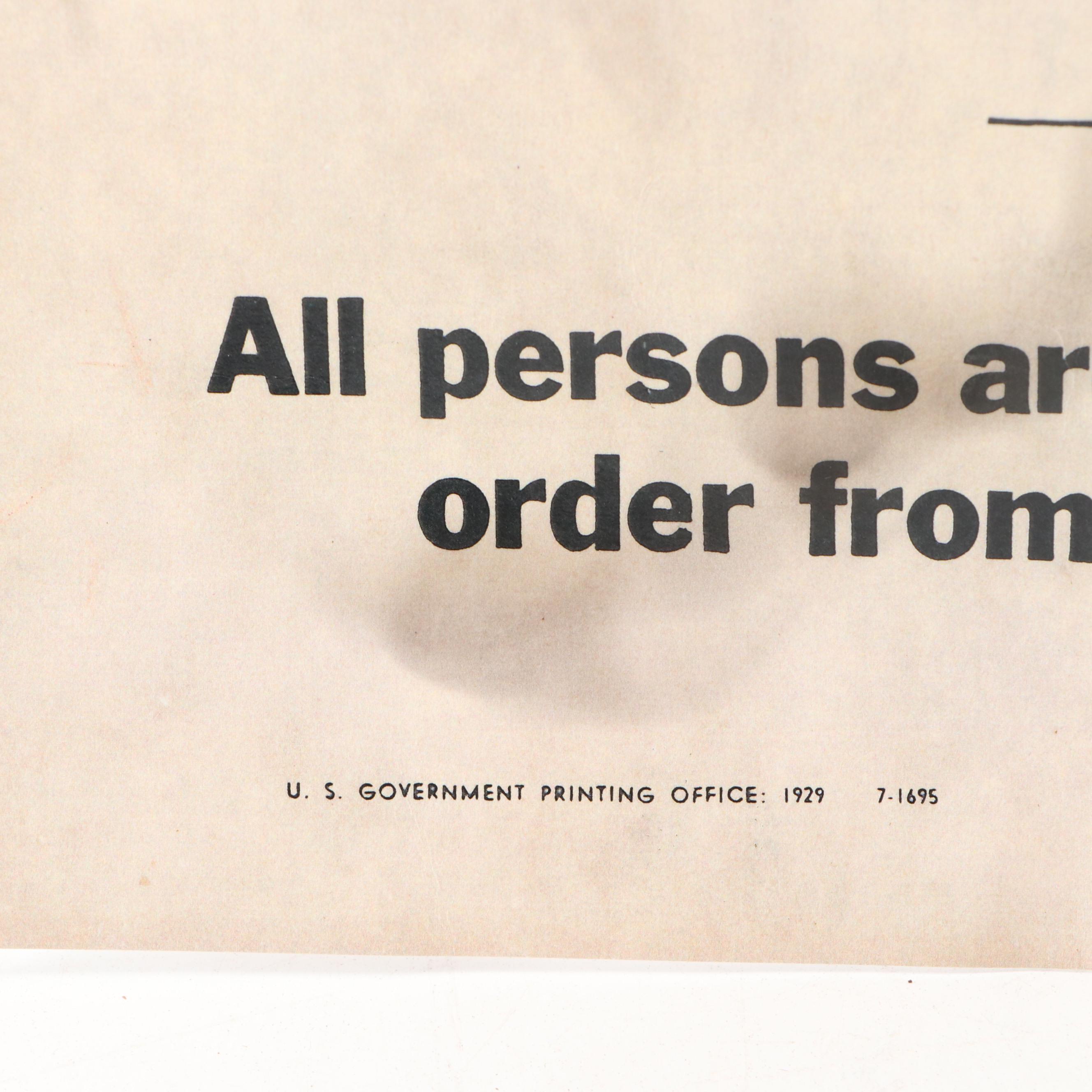 Prohibition Era Whisky Prescription Form with Reproduction Sign