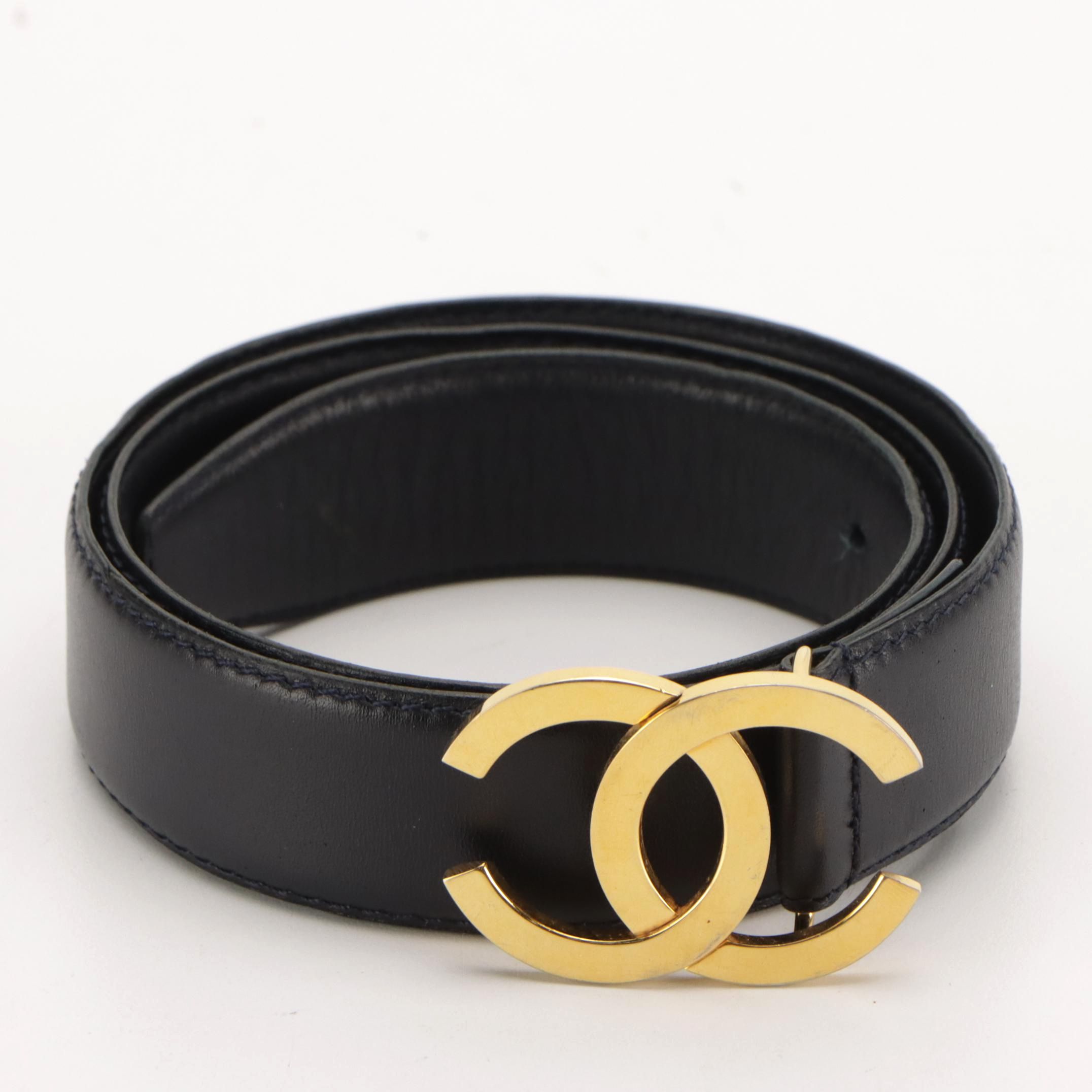 Chanel CC Logo Buckle Belt in Calfskin Leather