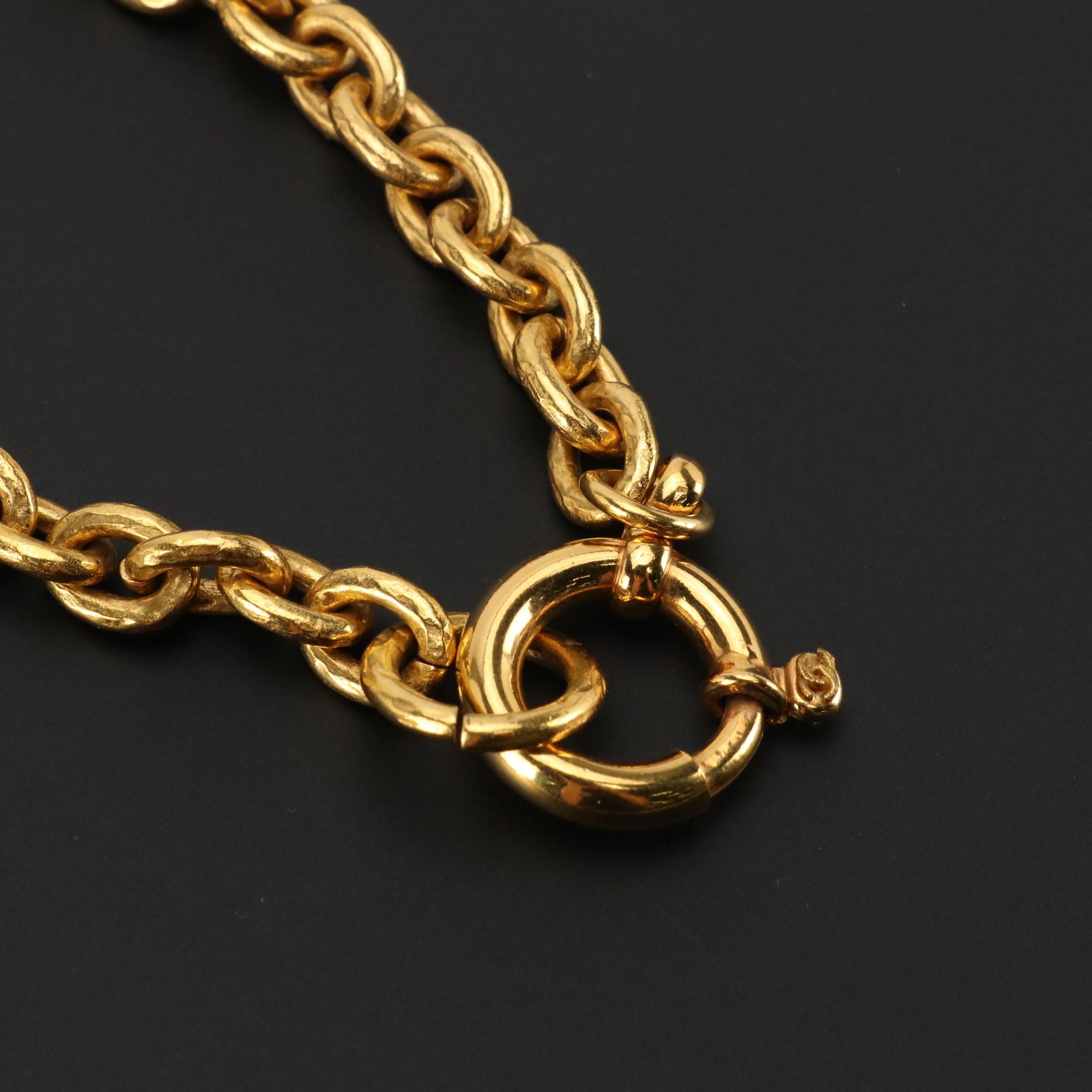 Chanel CC Bead and Link Chain Necklace