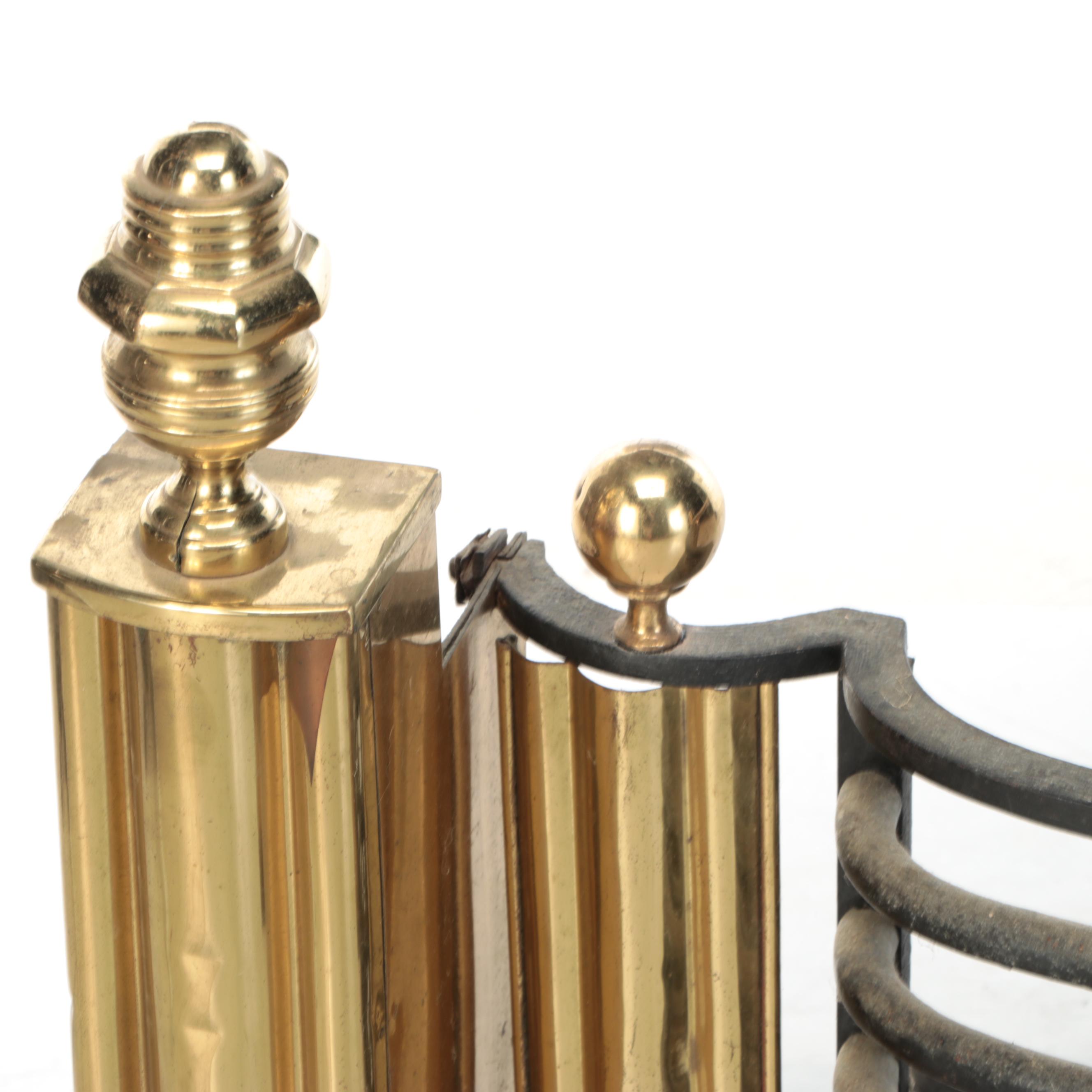 Brass Regency Style Fireplace Grate Insert