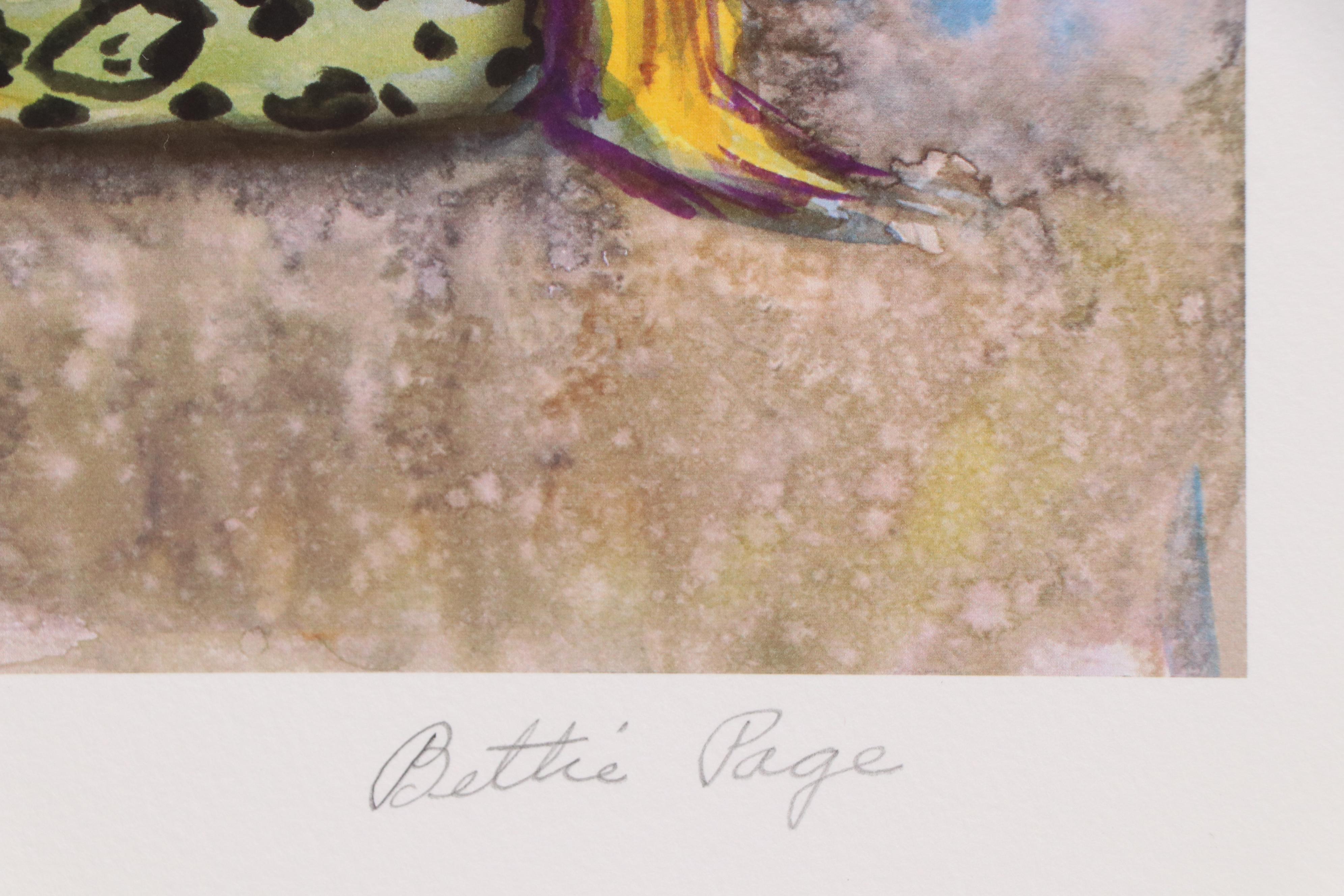 Olivia De Berardinis Pin-Up Giclées of Bettie Page, 21st Century