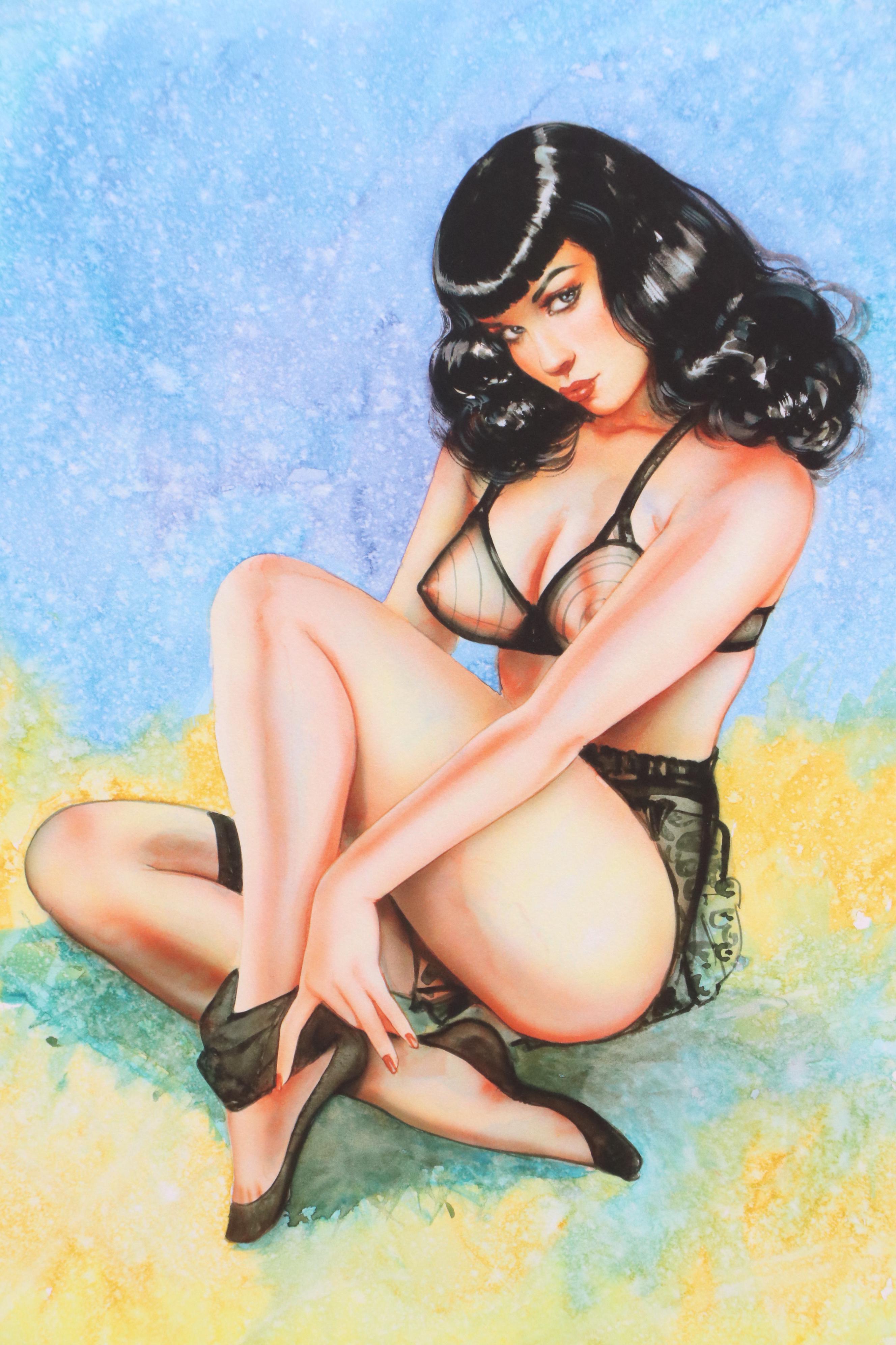 Olivia De Berardinis Pin-Up Giclées of Bettie Page, 21st Century