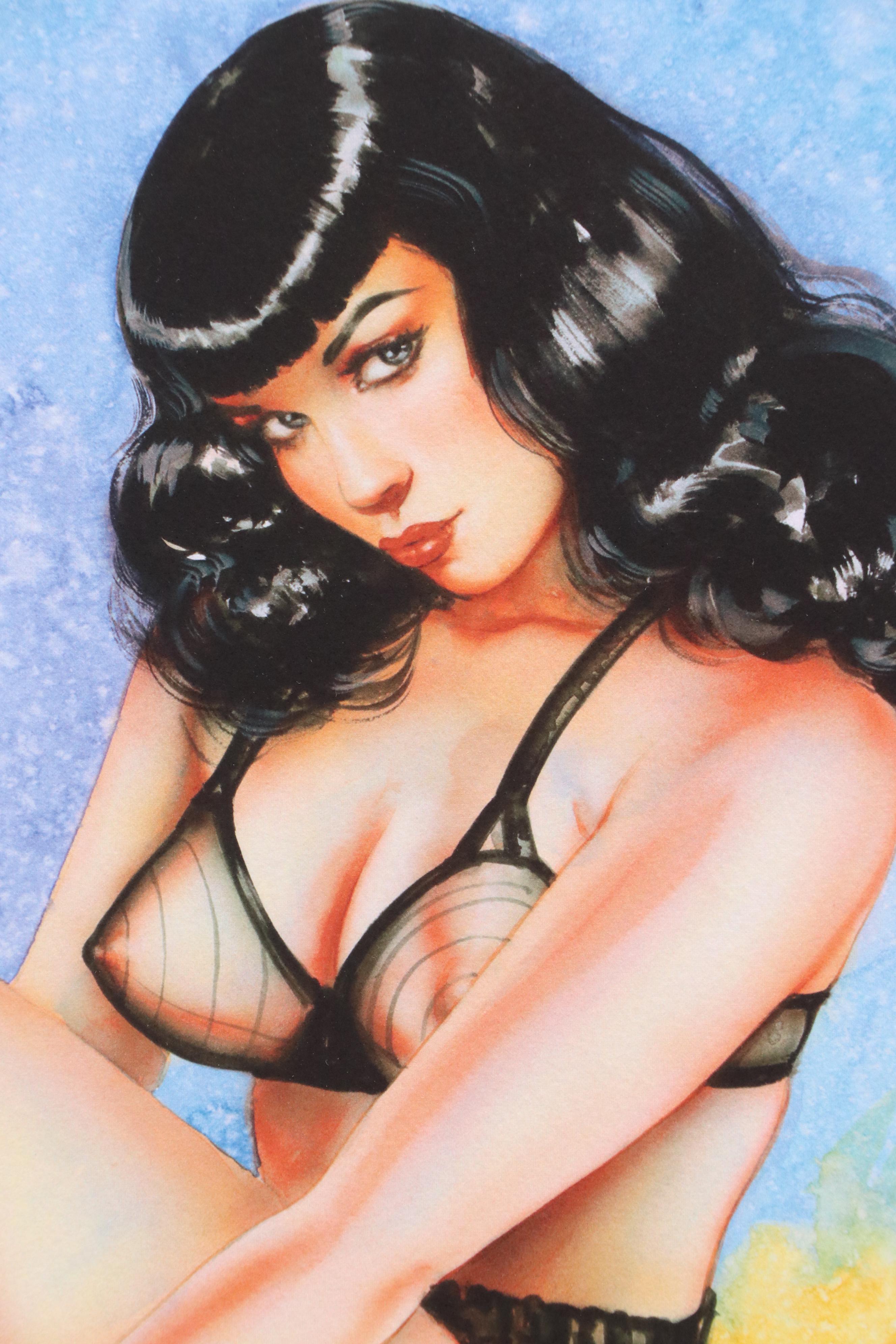 Olivia De Berardinis Pin-Up Giclées of Bettie Page, 21st Century