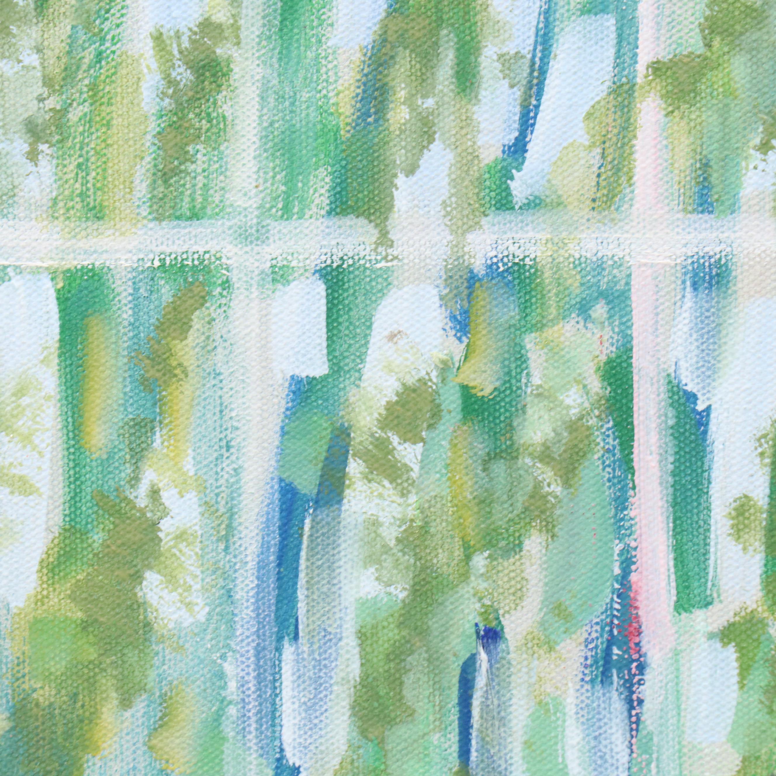 Janice Guttman Garden Landscape Acrylic Painting, 2002