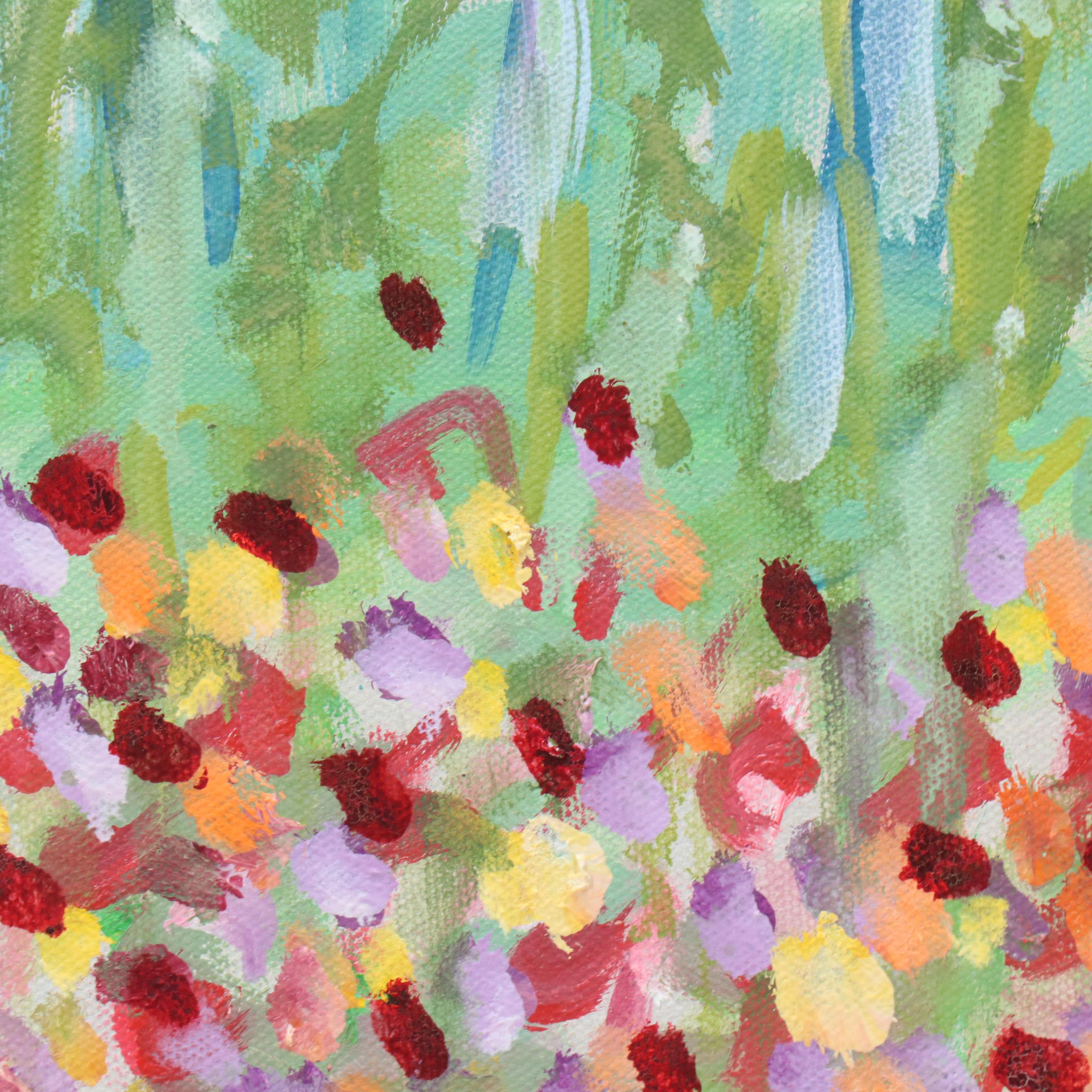 Janice Guttman Garden Landscape Acrylic Painting, 2002