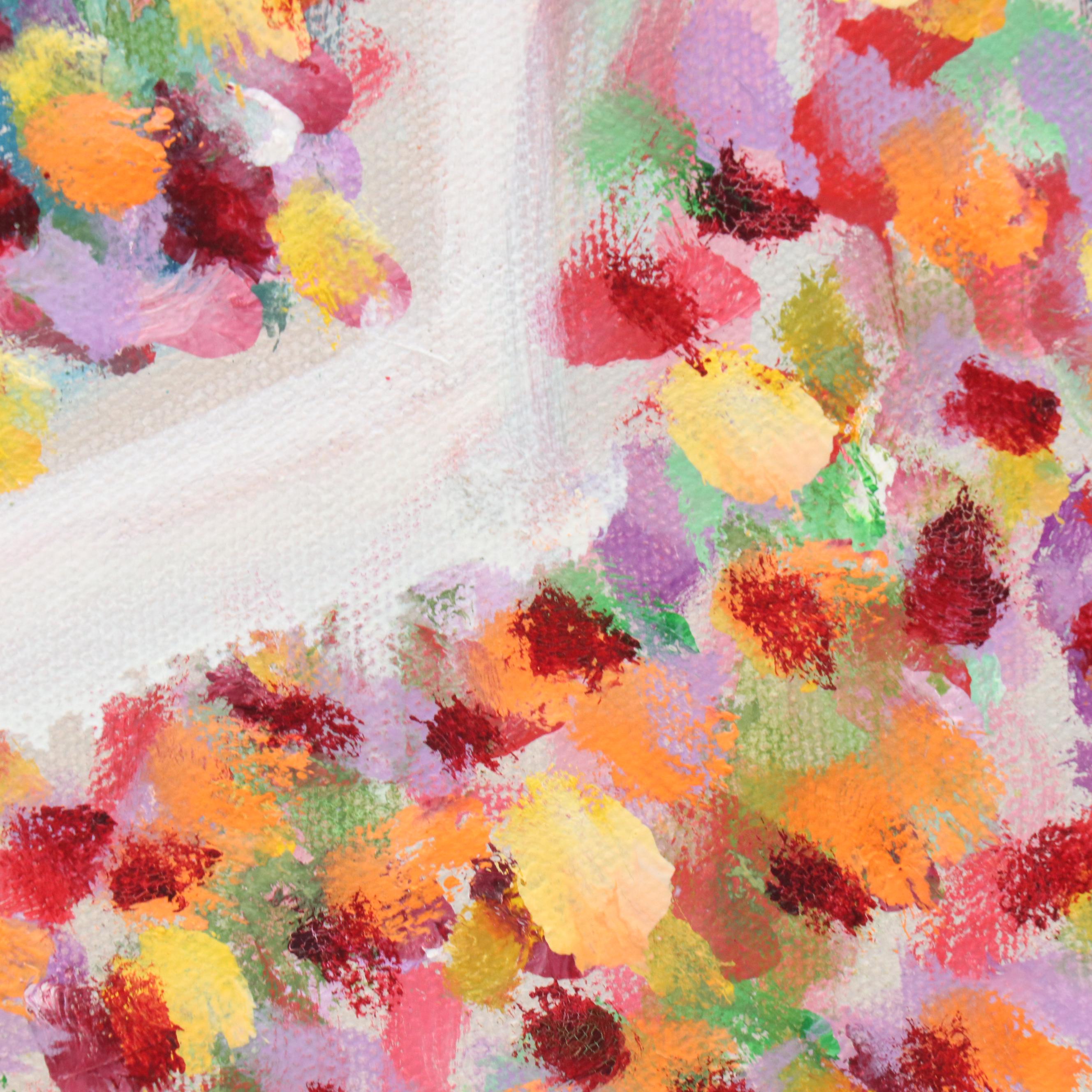 Janice Guttman Garden Landscape Acrylic Painting, 2002