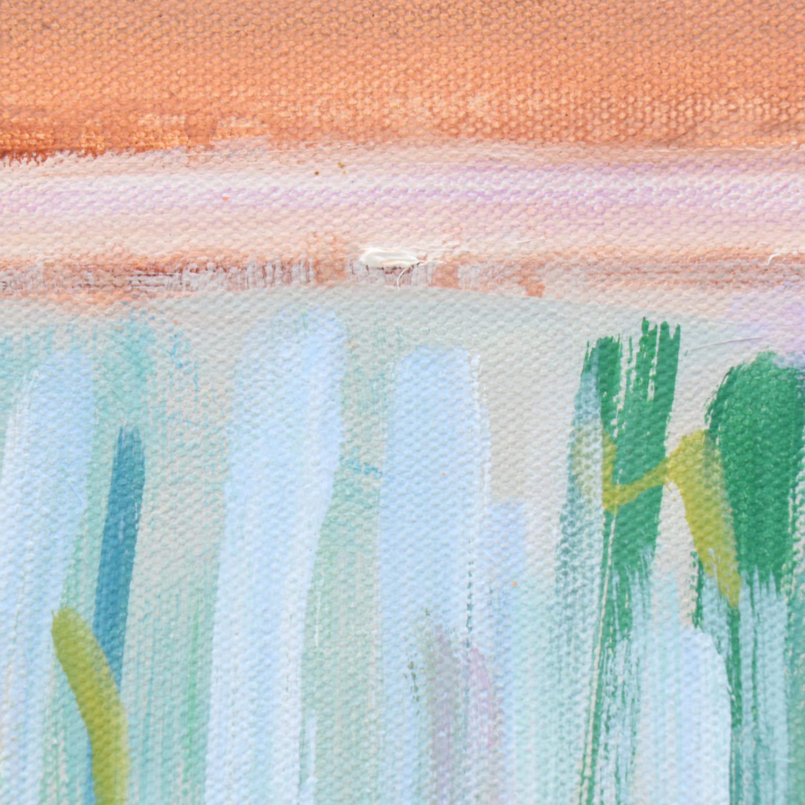 Janice Guttman Garden Landscape Acrylic Painting, 2002