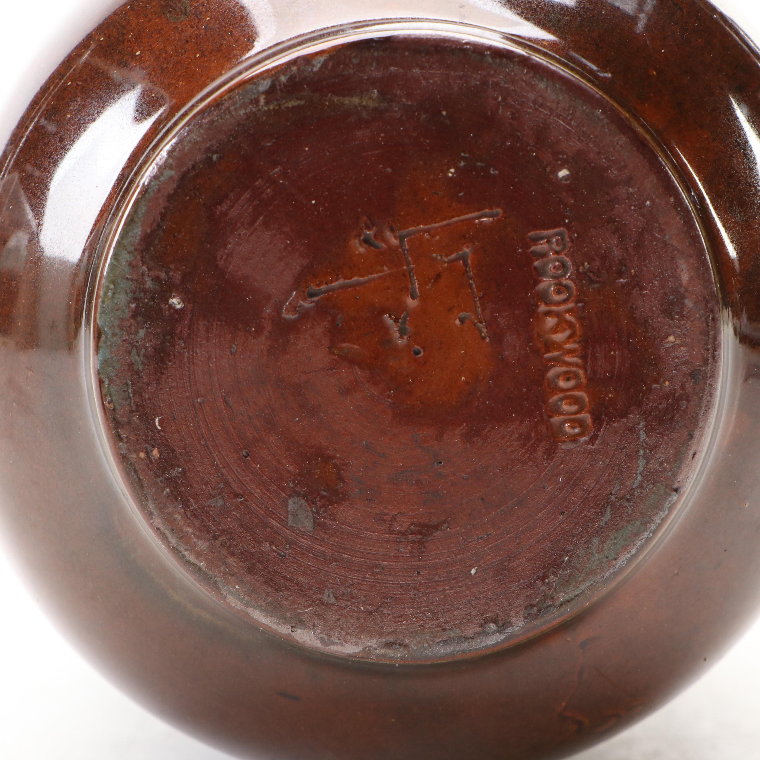 Laura Anne Fry for Rookwood Pottery "Cherry Blossom" Bottle with Other Vase