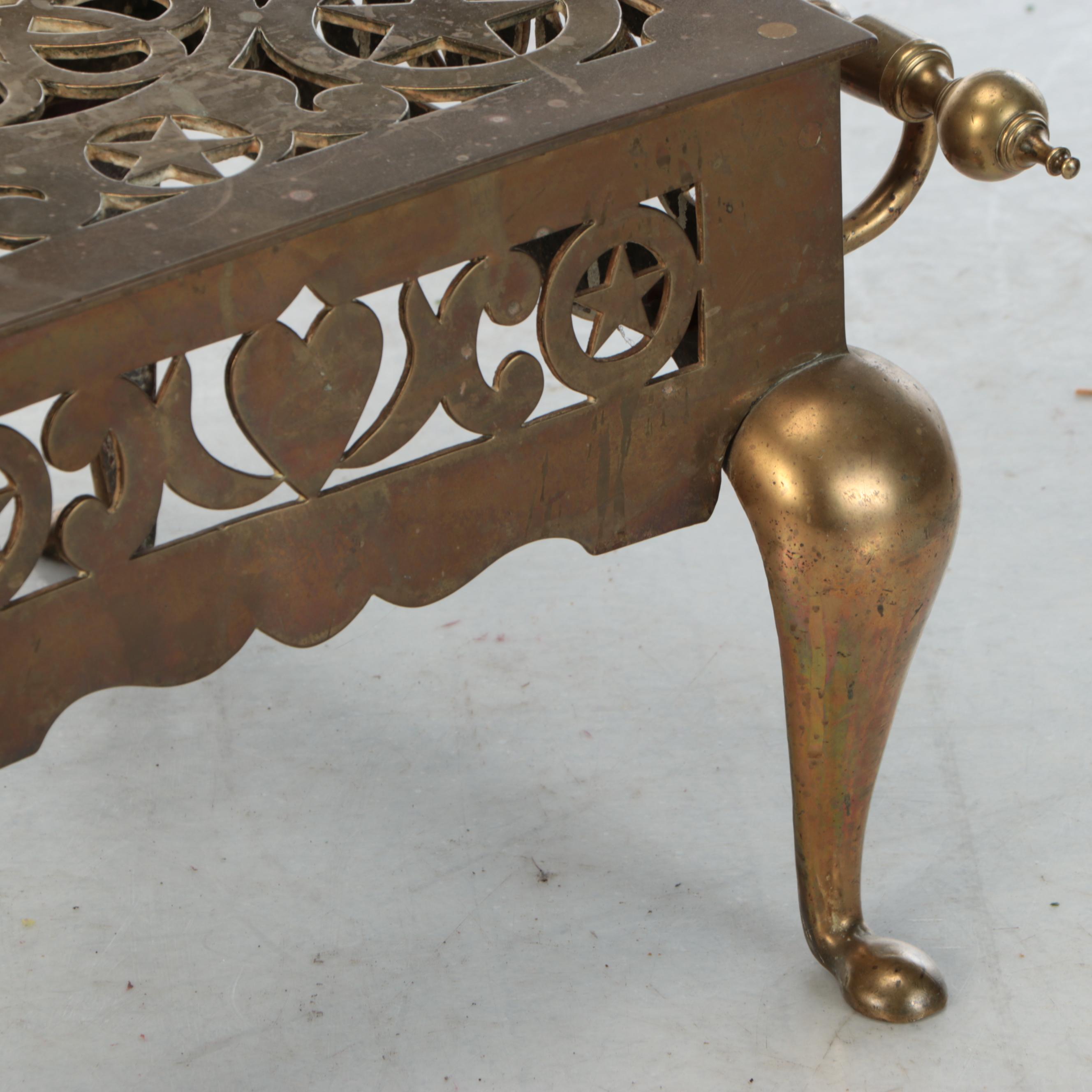 Cast Brass Fireplace Footman