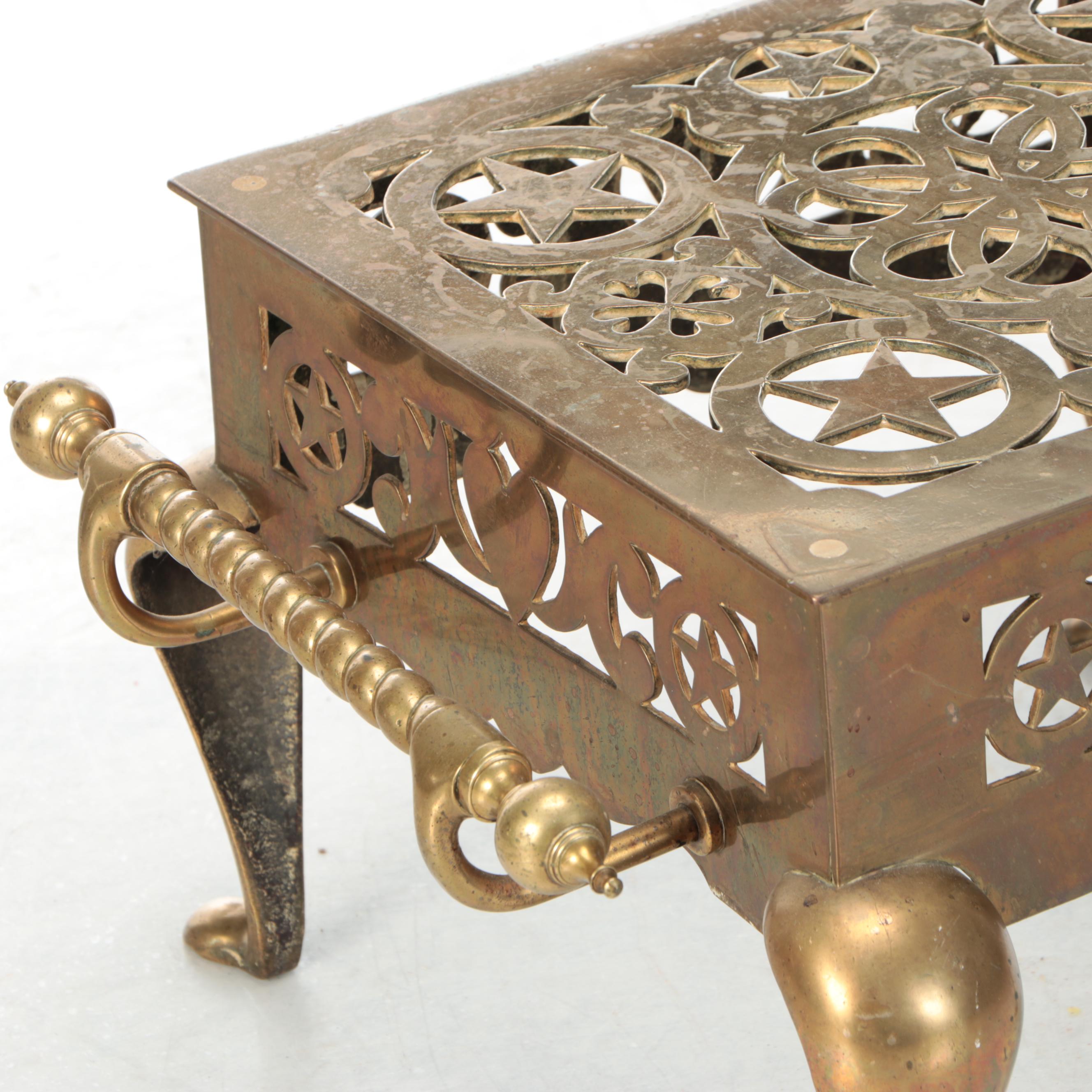 Cast Brass Fireplace Footman