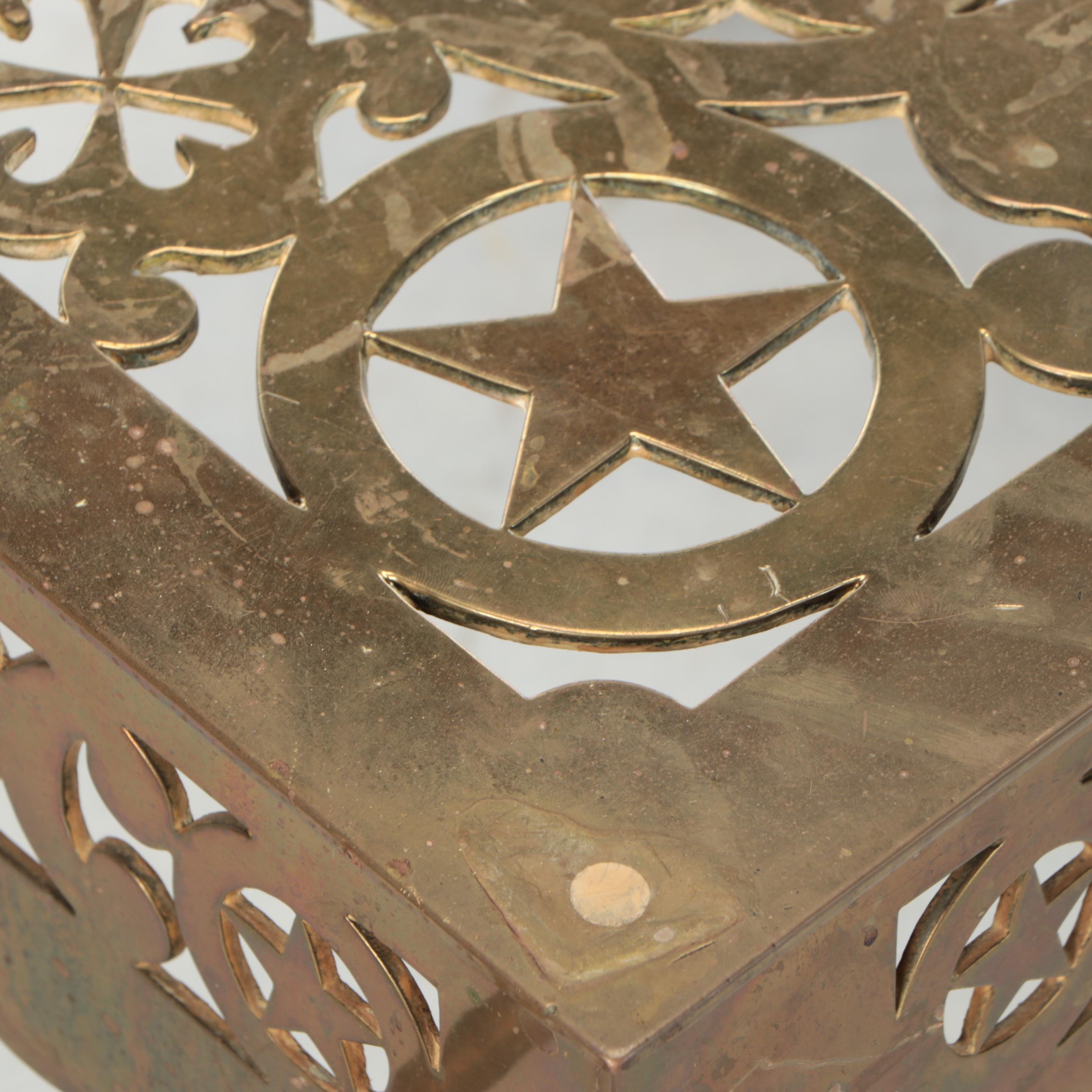 Cast Brass Fireplace Footman