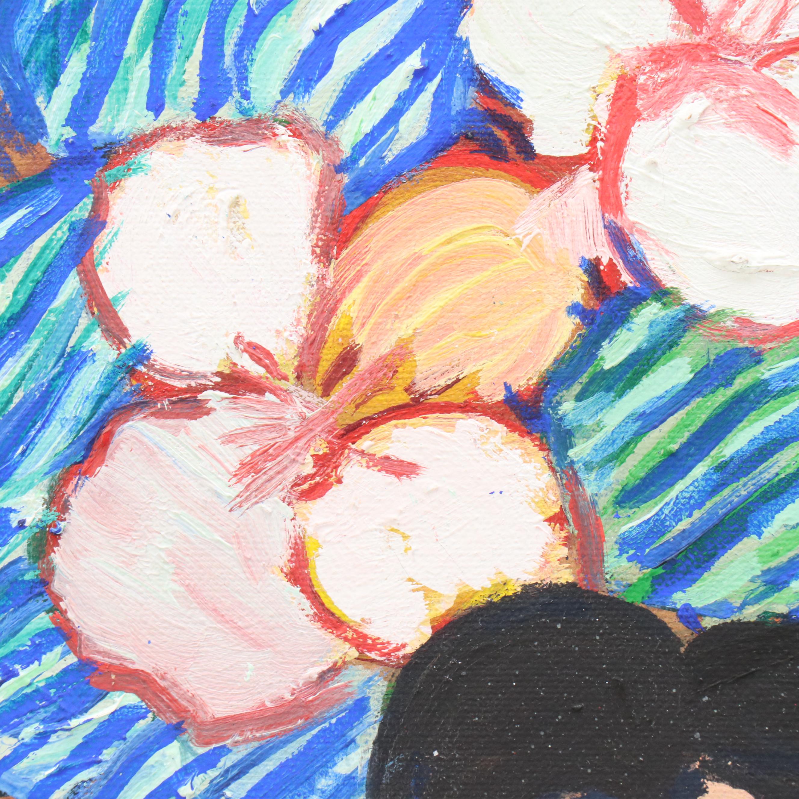 Janice Guttman Figural Surrealist Acrylic Painting, 1993