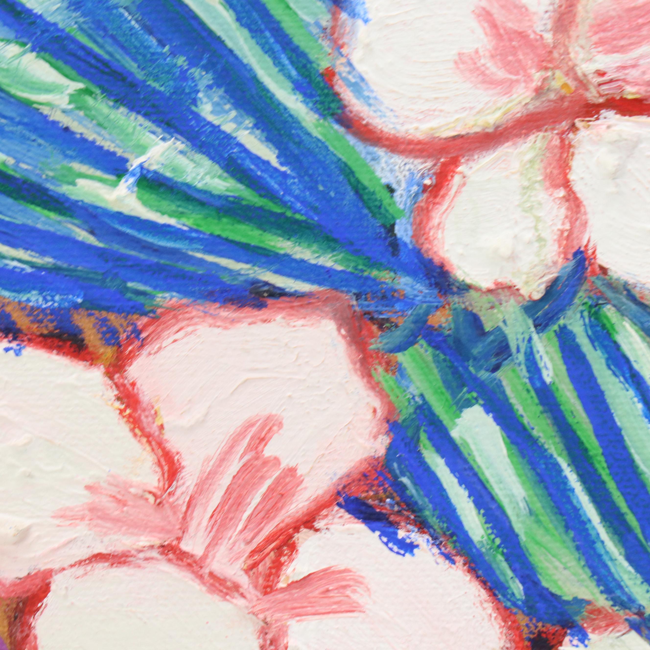 Janice Guttman Figural Surrealist Acrylic Painting, 1993