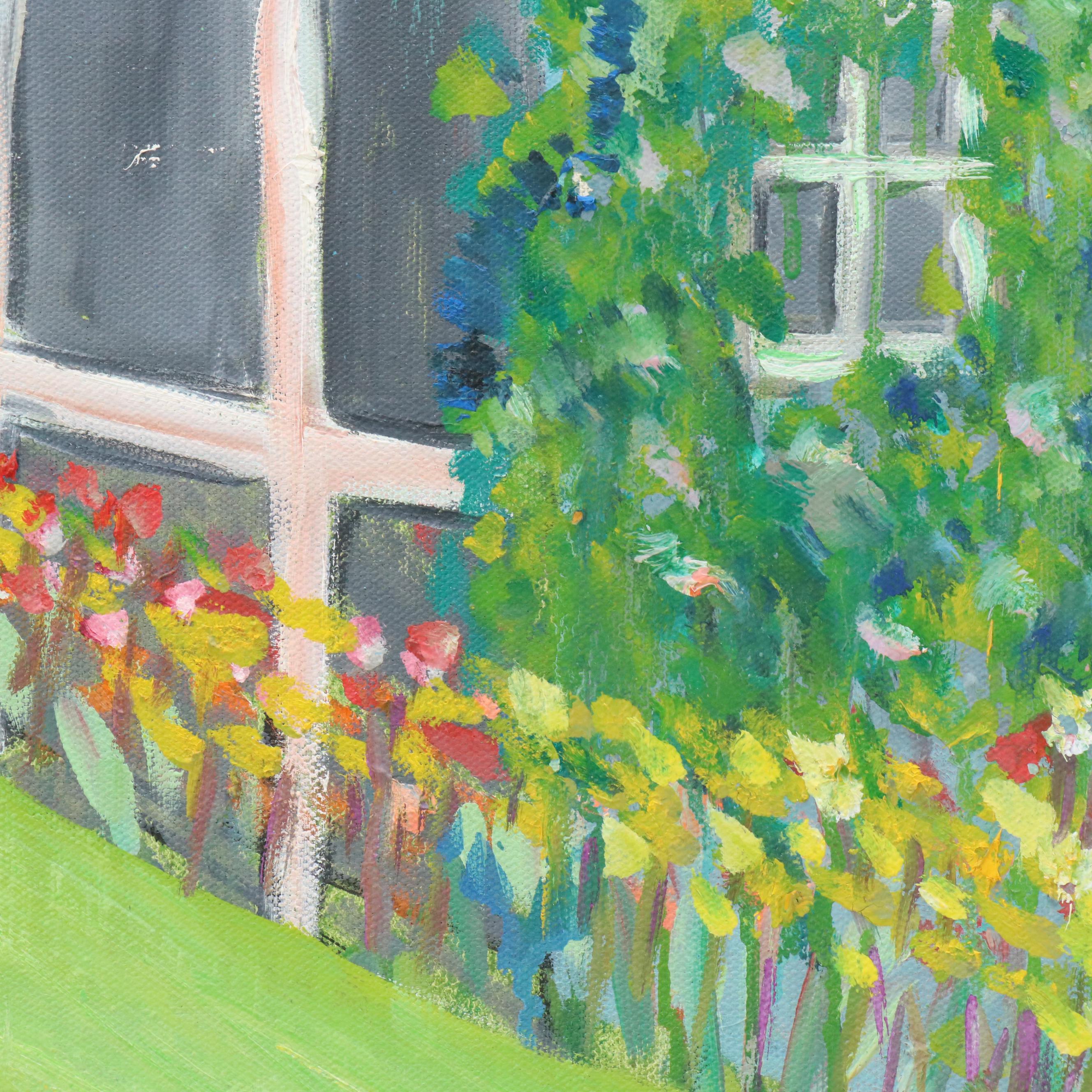 Janice Guttman Garden Landscape Acrylic Painting "Lake District, England," 1992