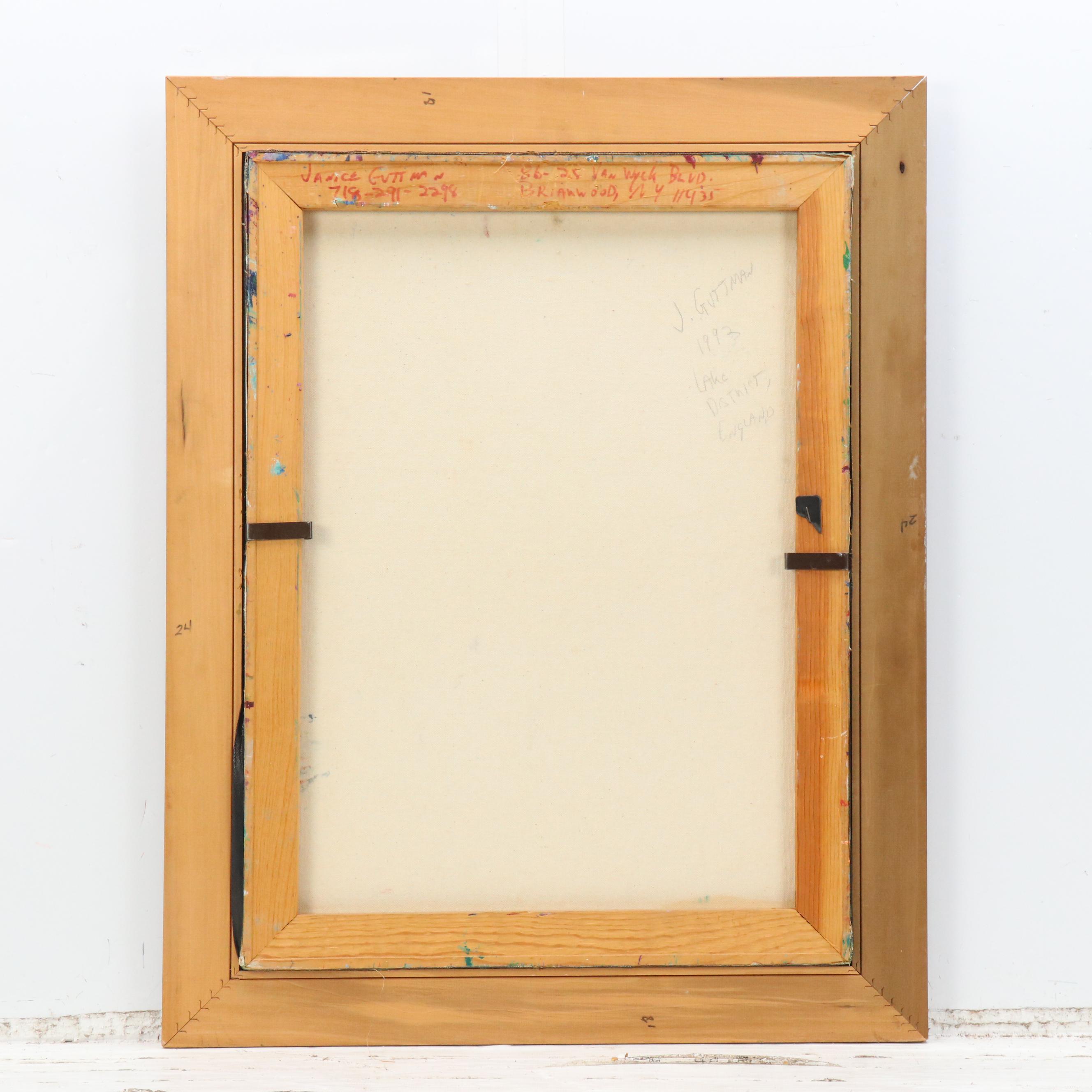 Janice Guttman Garden Landscape Acrylic Painting "Lake District, England," 1992