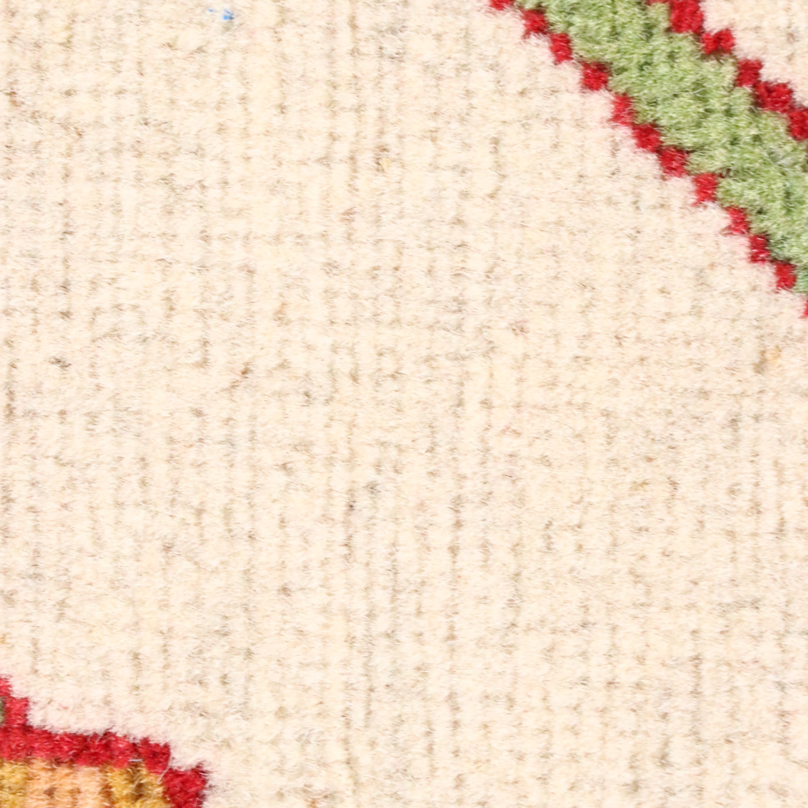 5' x 6'6 Hand-Knotted Pakistani Pictorial War Area Rug