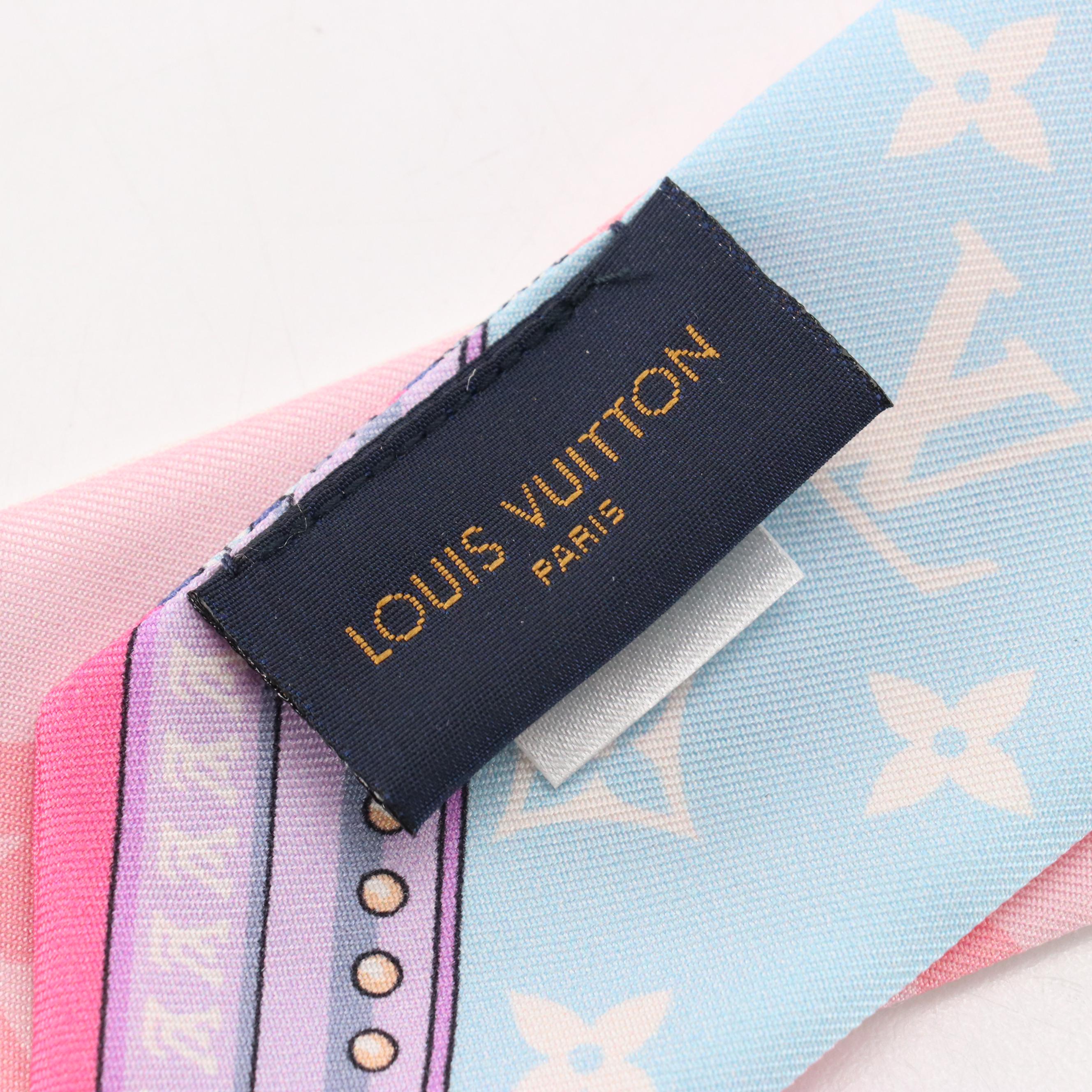 Louis Vuitton Ultimate Monogram BB Bandeau in Pink and White Silk