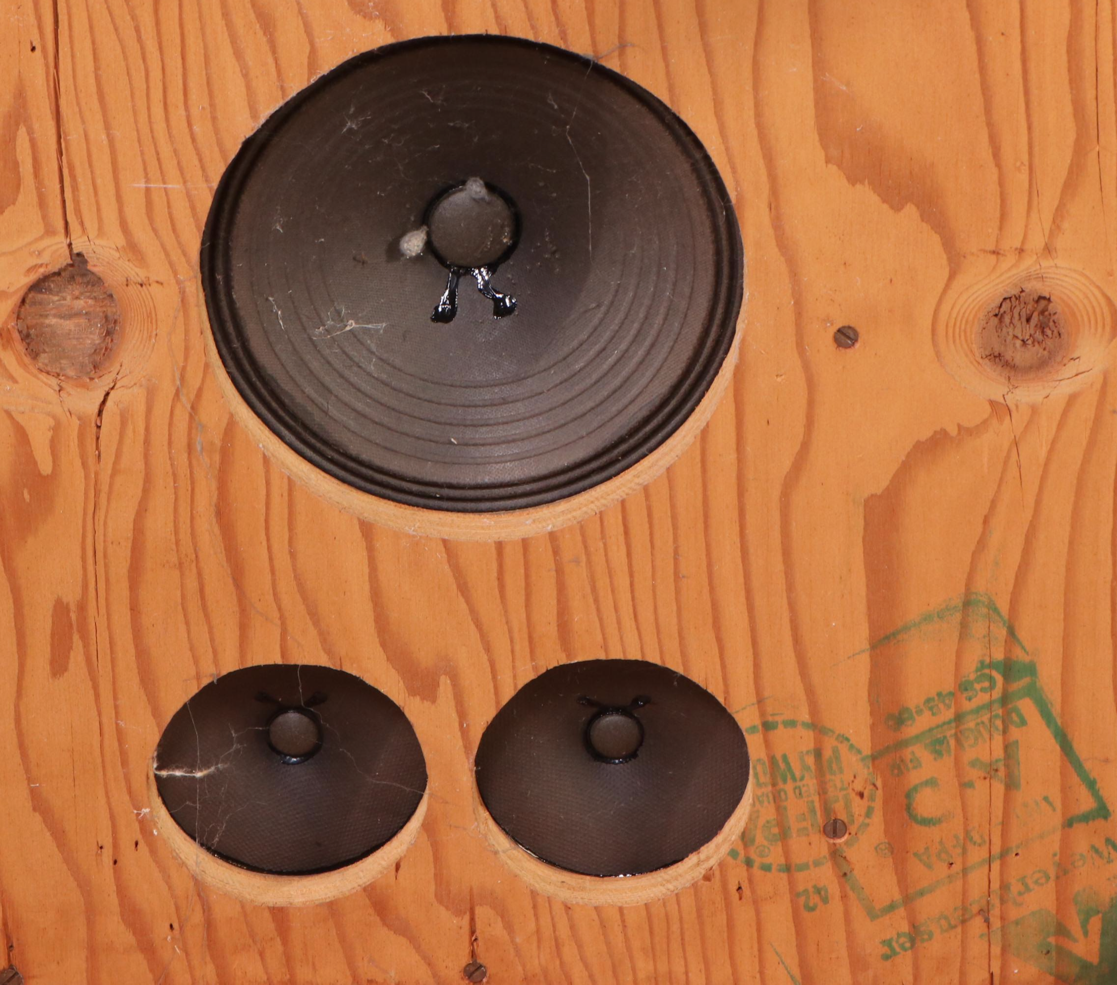 Mid Century Modern Douglas Fir Slate Top Record Cabinet and Storage Cabinet